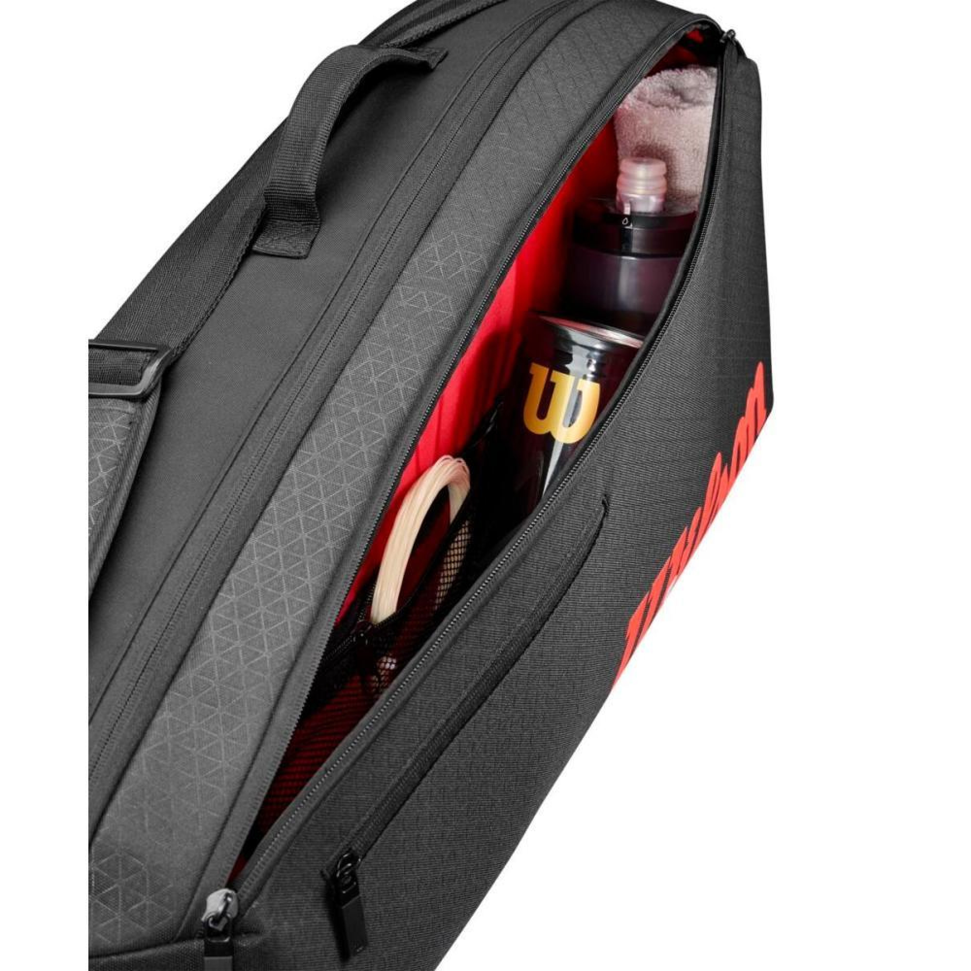 Чохол тенісний Wilson CLASH V3 3PK RACQUET BAG BLACK/INFRARED WR8038001001 - 2 - Robinzon.ua