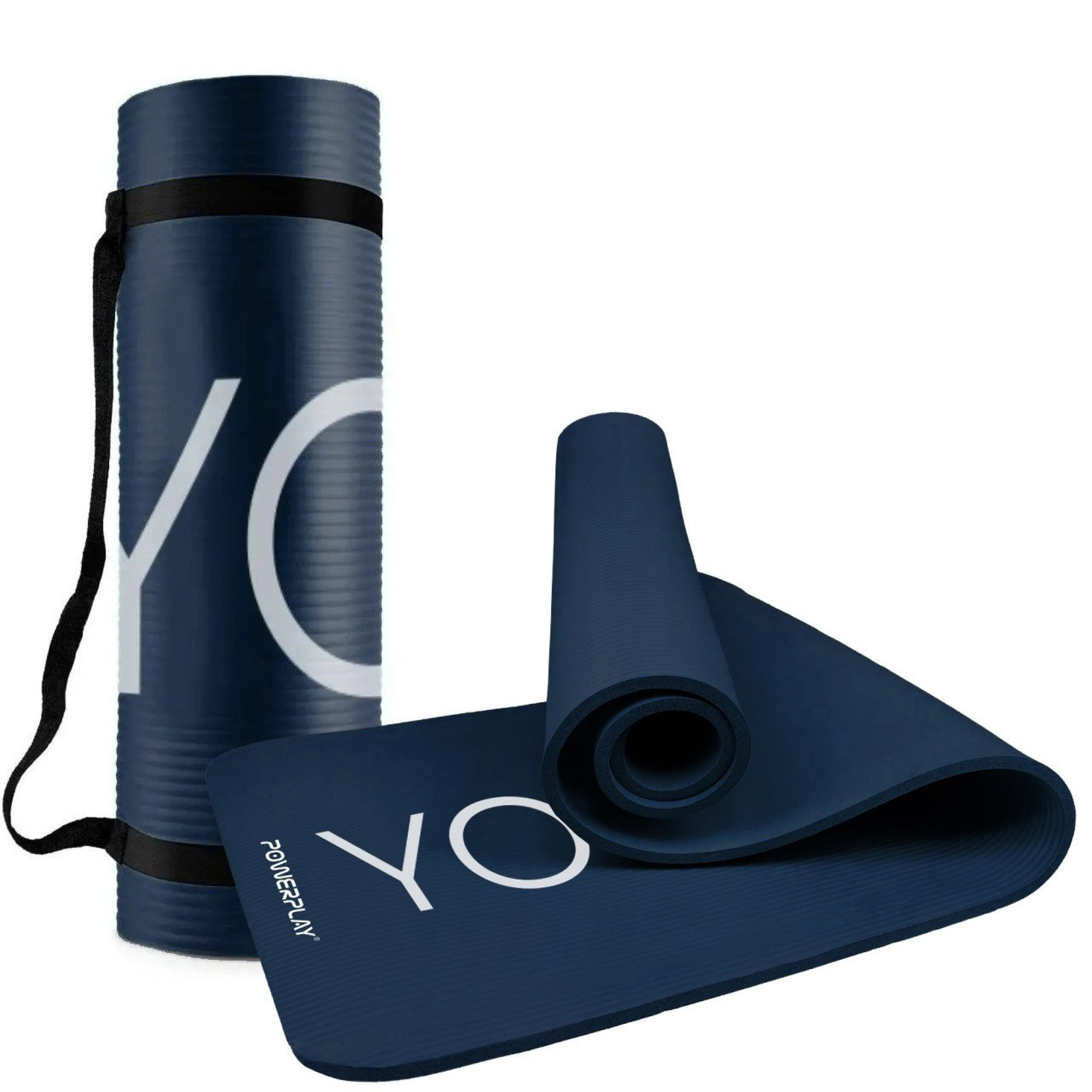 Коврик для йоги і фітнесу PowerPlay 4151 NBR 183*61*1.2 см Синій - Robinzon.ua