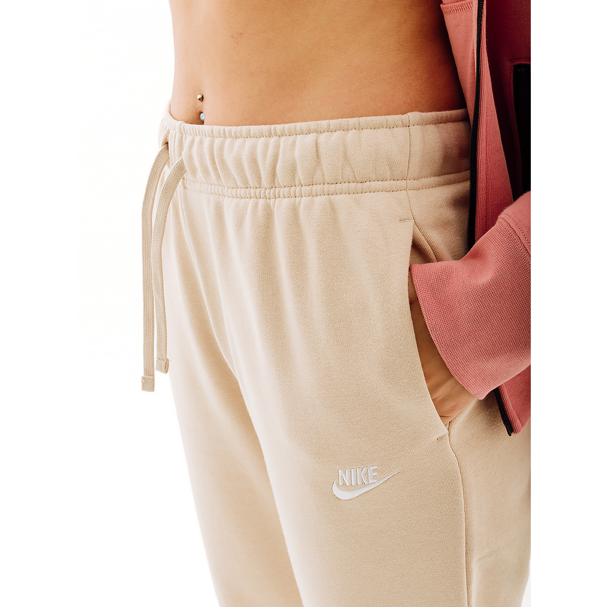 Женские Брюки Nike CLUB FLC PANT Бежевый S (7dDQ5191-126 S) - 3 - Robinzon.ua