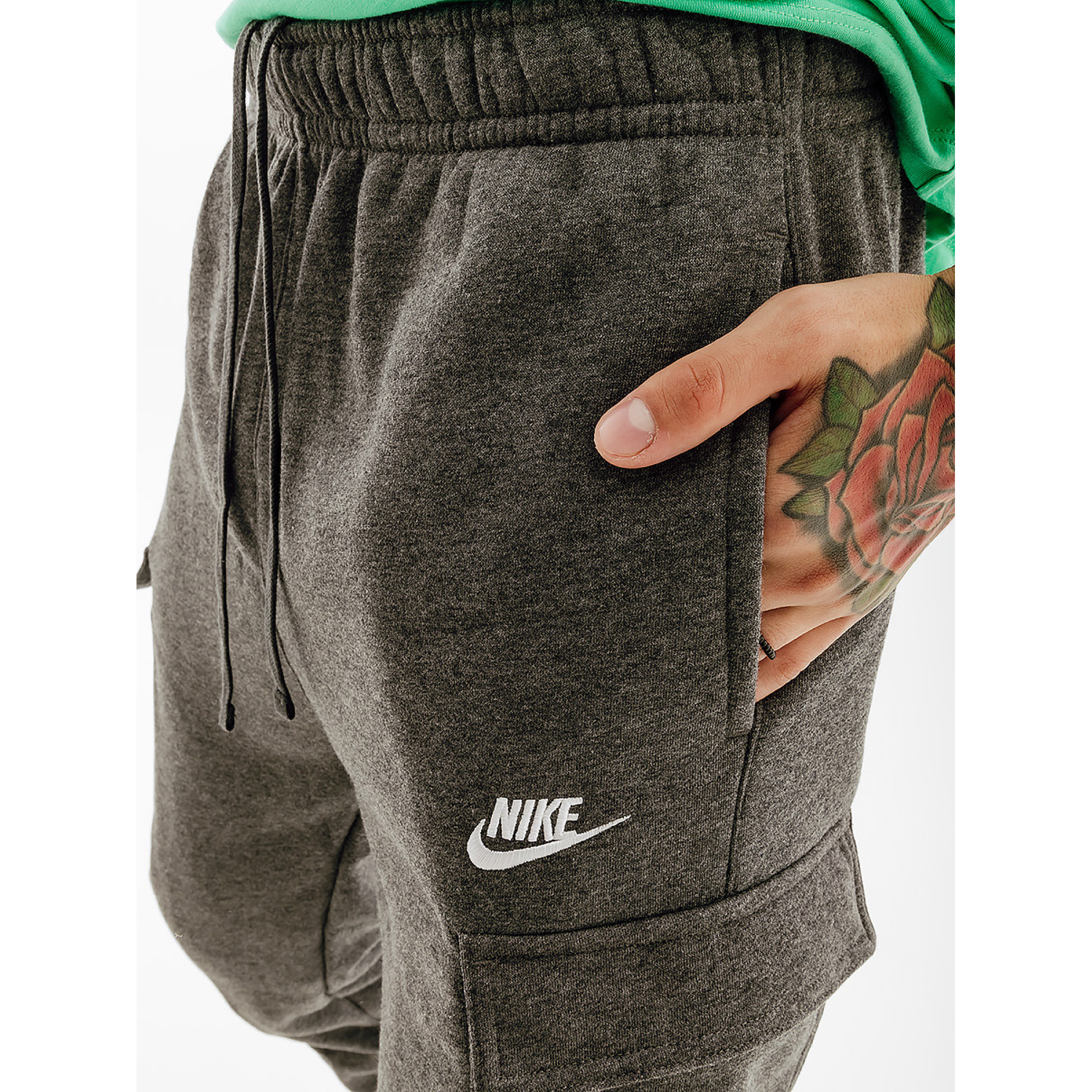 Чоловічі Штани Nike M NSW CLUB PANT CARGO BB Сірий  2XL (7dCD3129-071 2XL) - 2 - Robinzon.ua