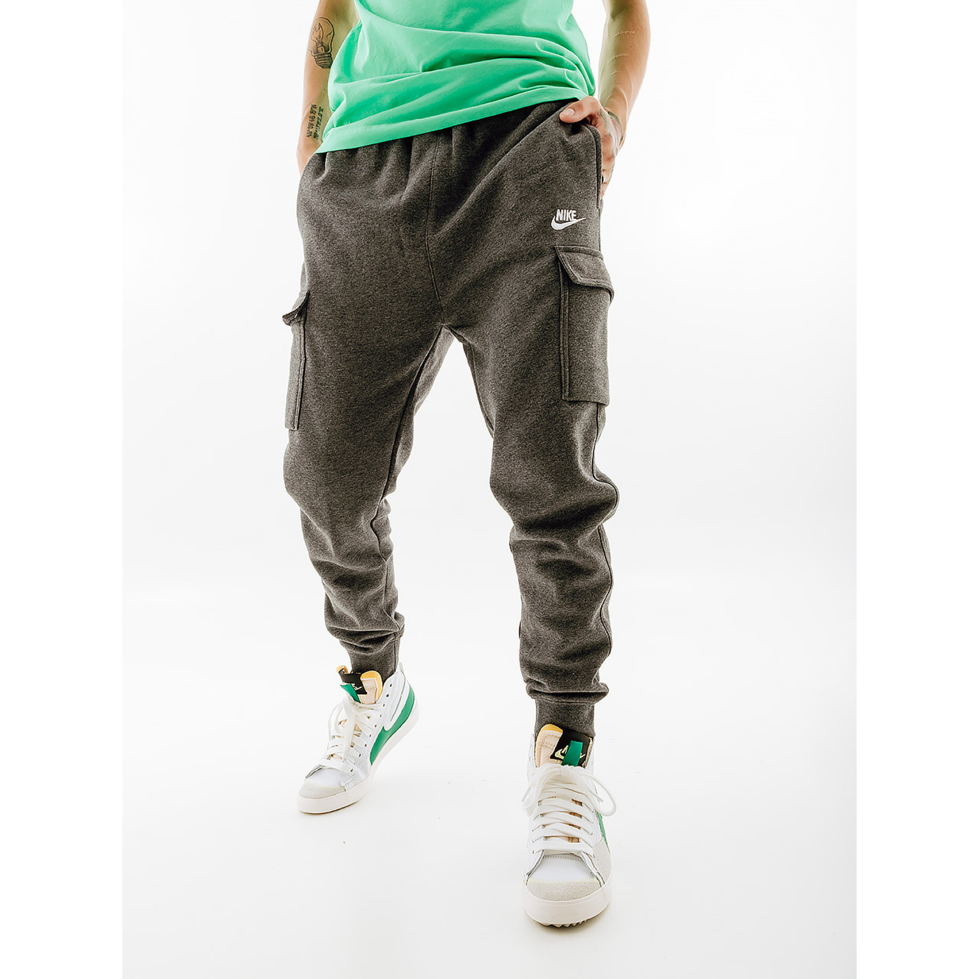 Чоловічі Штани Nike M NSW CLUB PANT CARGO BB Сірий  2XL (7dCD3129-071 2XL) - Robinzon.ua