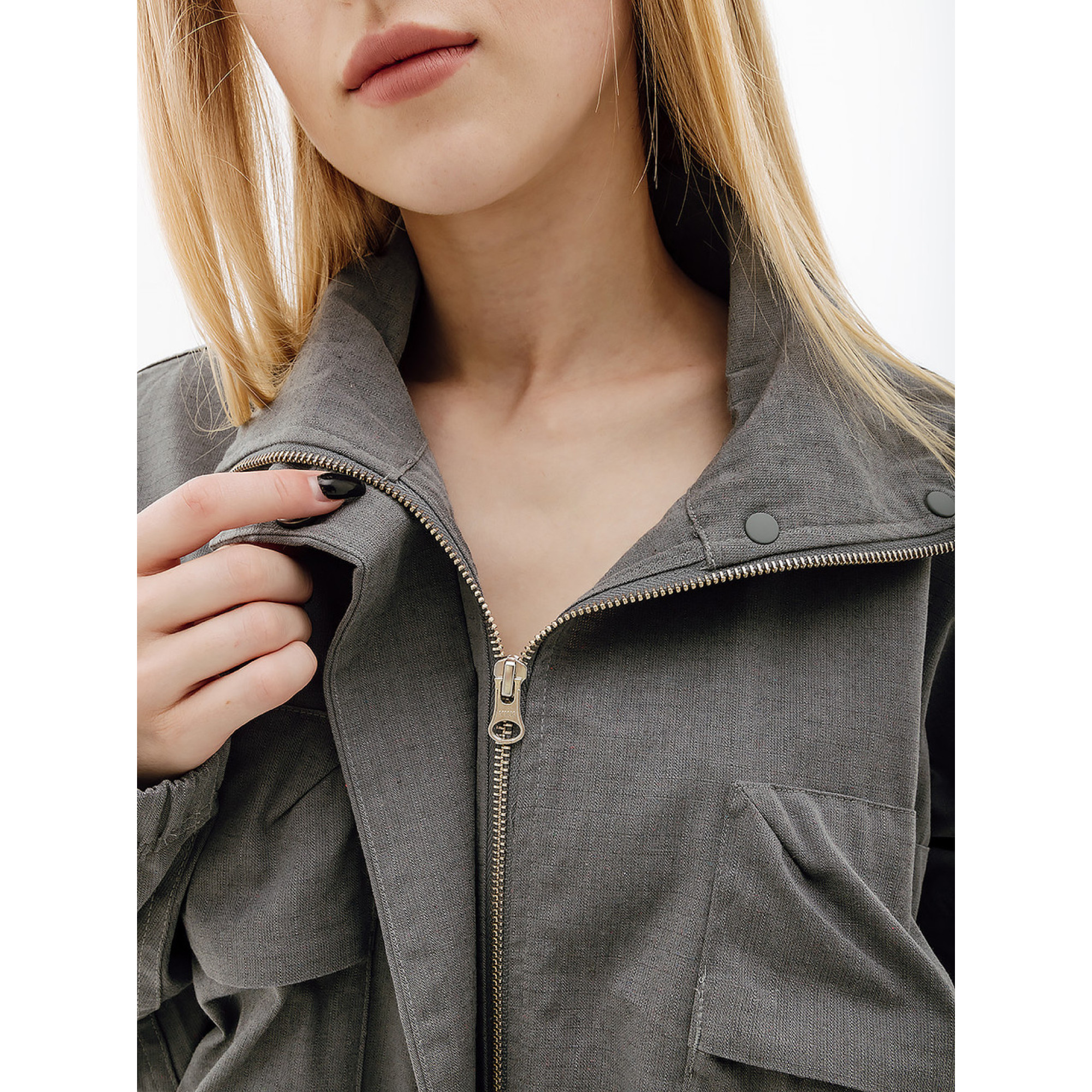 Женская Ветровка Nike W NSW TP RPSTP JKT Серый M (7dDV8487-050 M) - 4 - Robinzon.ua