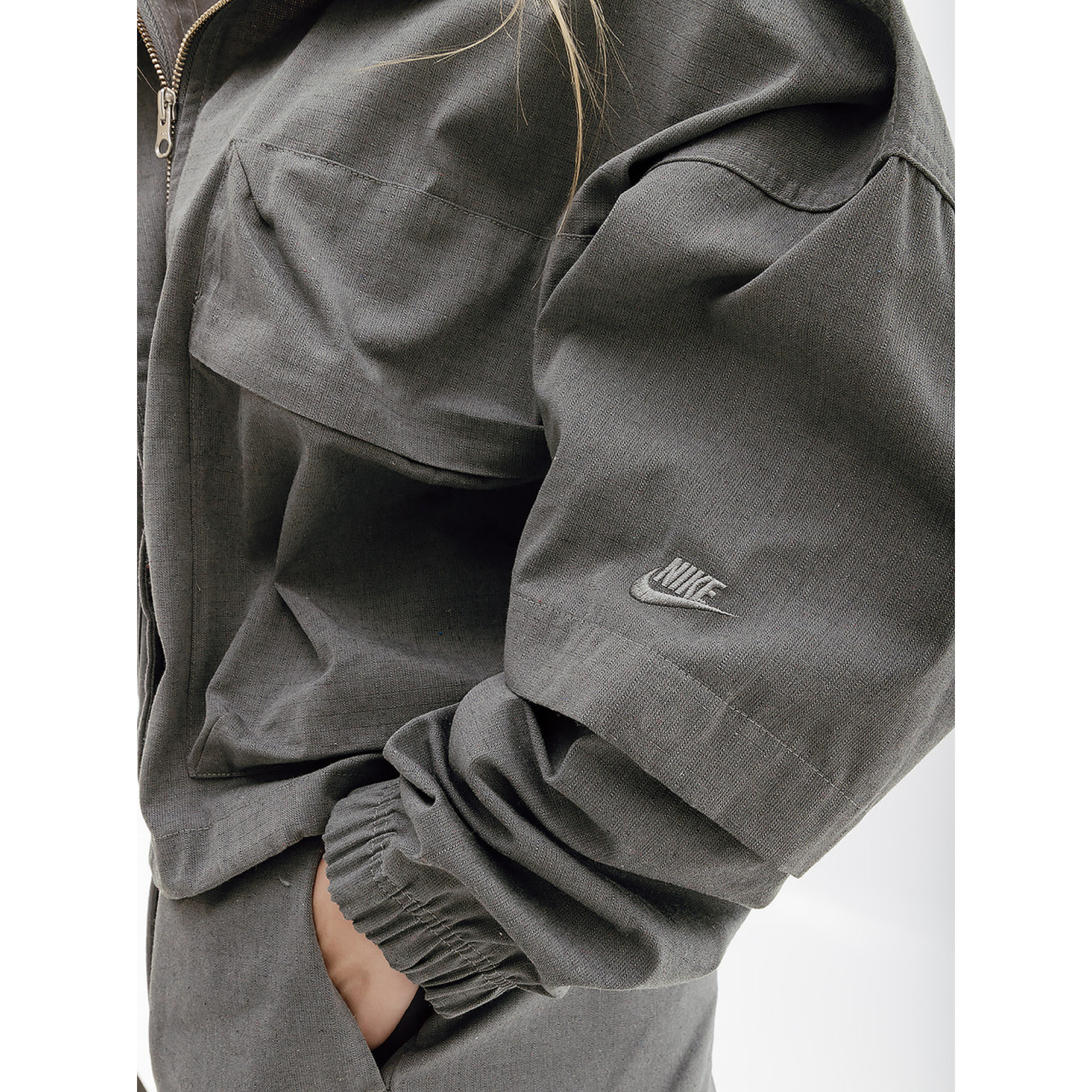 Женская Ветровка Nike W NSW TP RPSTP JKT Серый M (7dDV8487-050 M) - 3 - Robinzon.ua