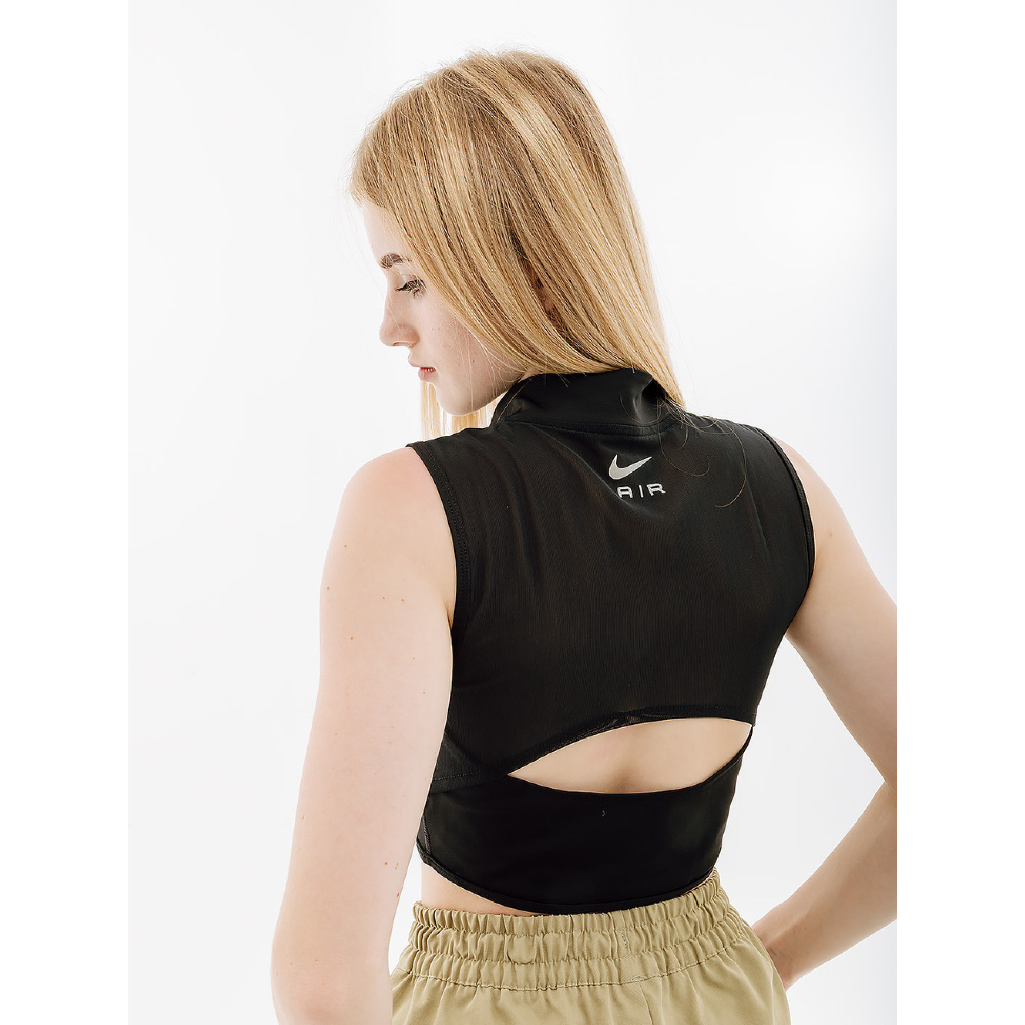 Жіночий Топ Nike W NK DF AIR CROP TANK Чорний L (7dDX0284-010 L) - 3 - Robinzon.ua