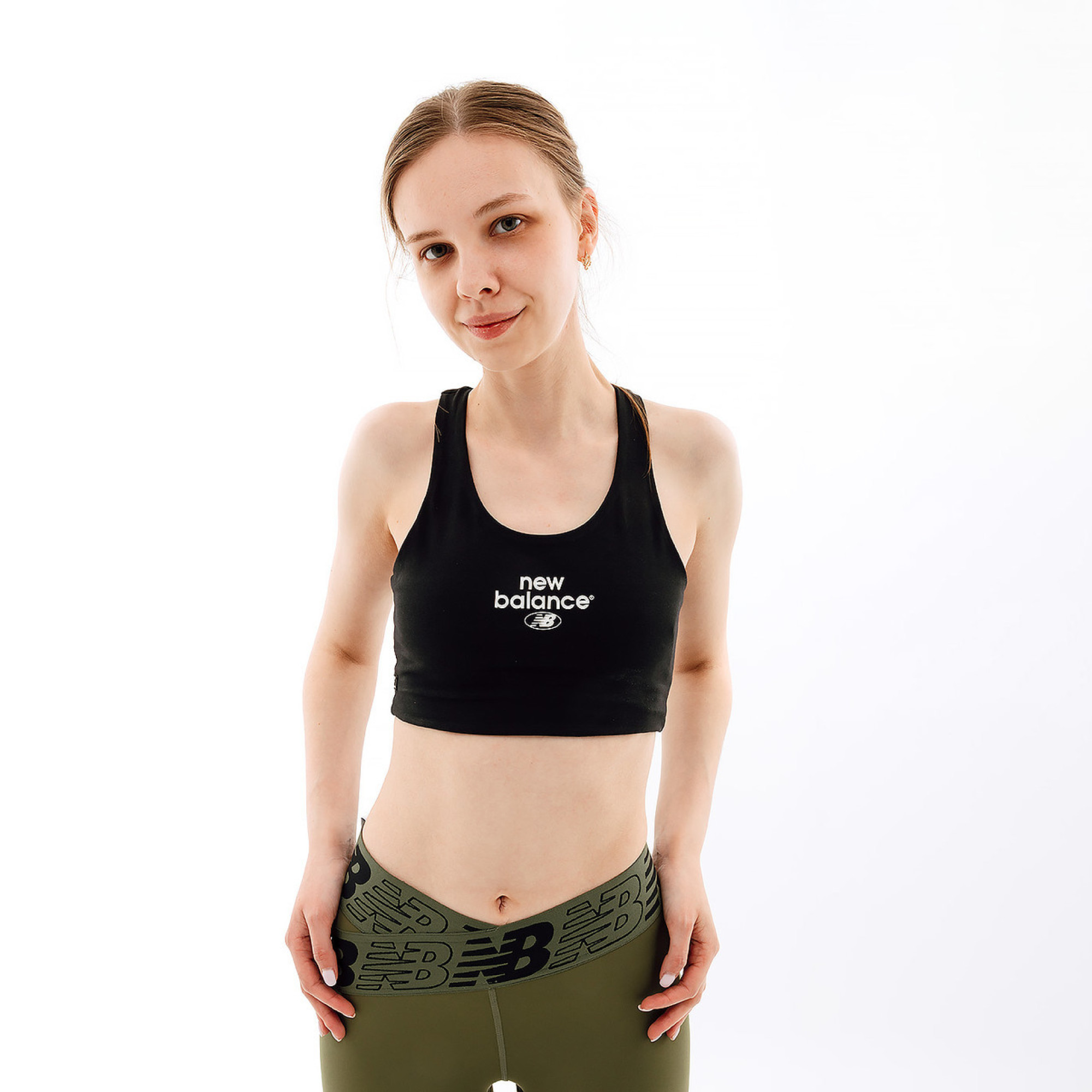 Жіночий Топ New Balance Essentials Reimagined Bra Чорний L (7dWB31500BK L) - 3 - Robinzon.ua