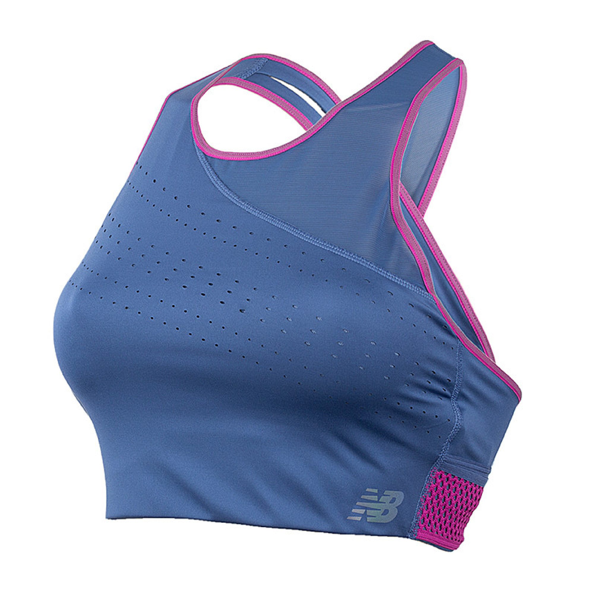 Женский Топ New Balance Q Speed Bra Синий XS (WB21288NSY) - Robinzon.ua