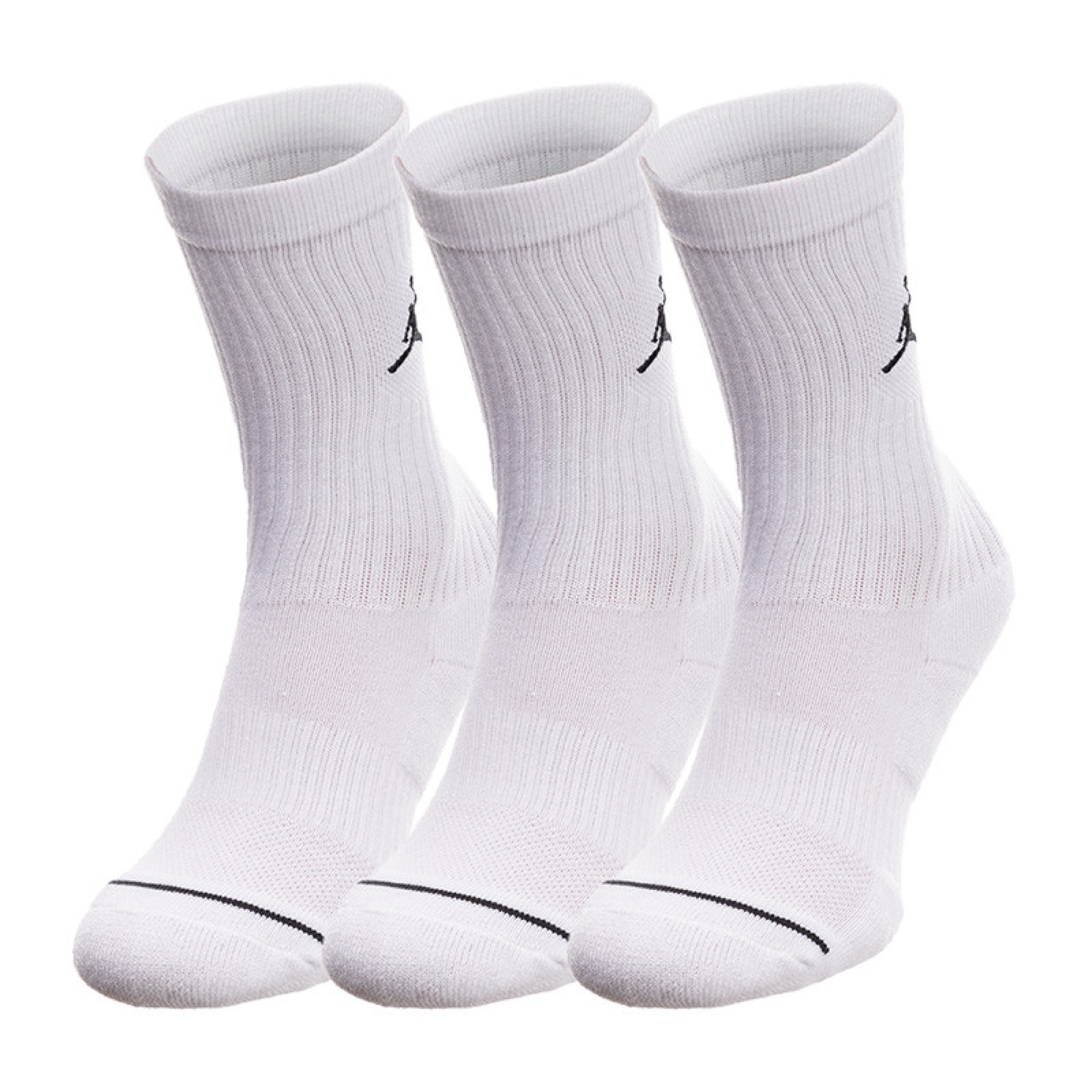 Жіночі Шкарпетки JORDAN U J ED CUSH POLY CREW 3PR 144 Білий 34-38 (7dDX9632-100 34-38) - Robinzon.ua