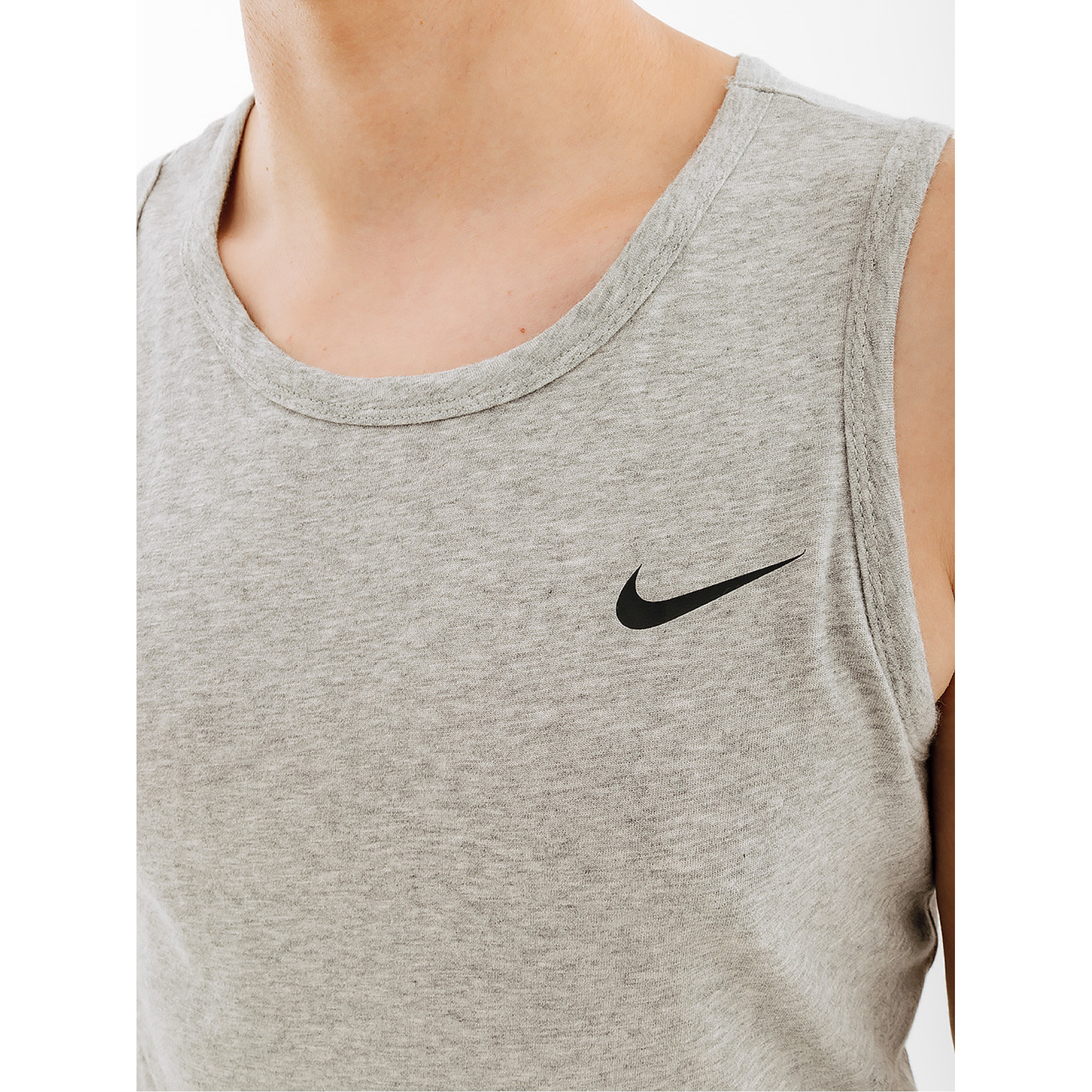Мужская Майка Nike M NK DF TANK DFC SOLID  Серый S (7dAR6069-063 S) - 3 - Robinzon.ua