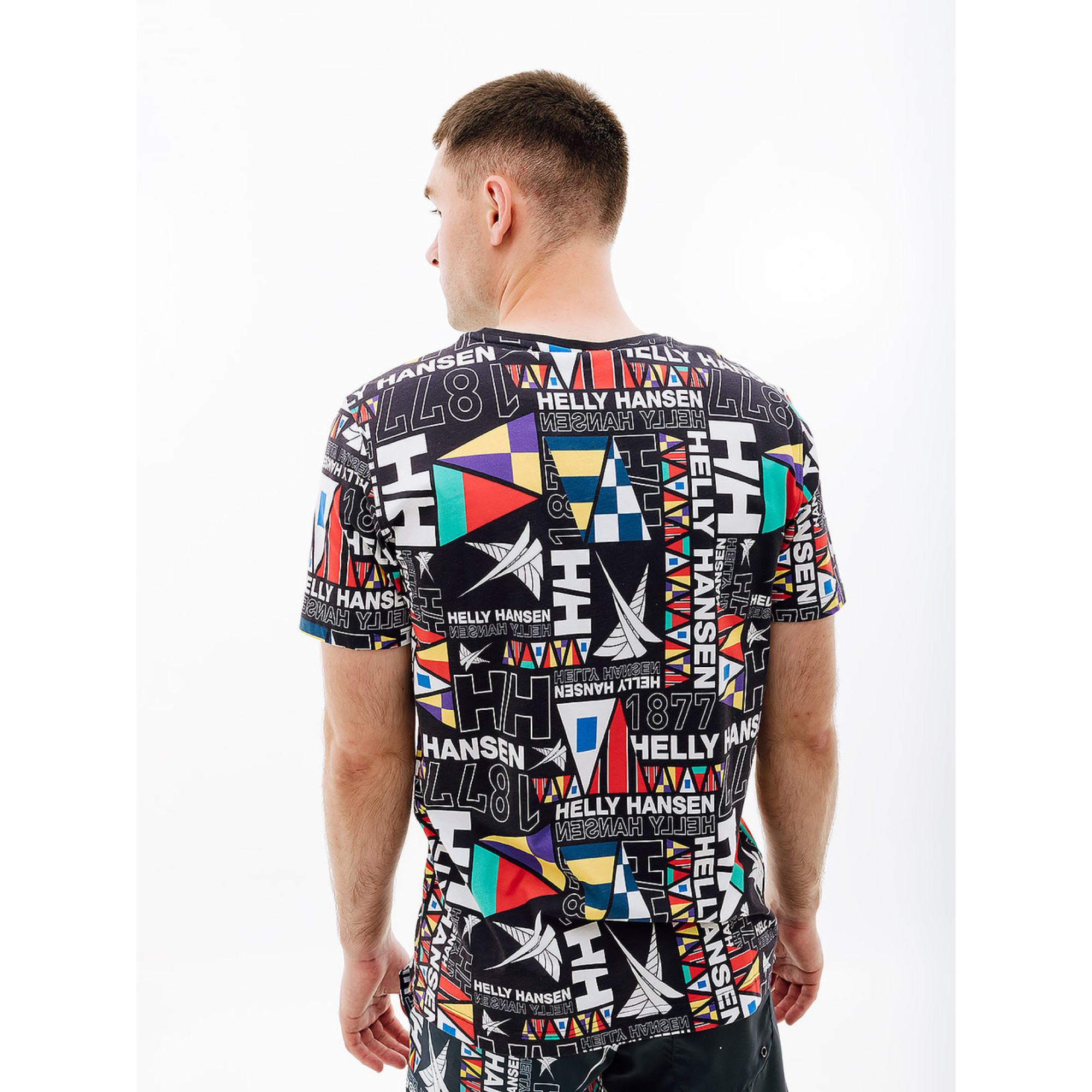 Чоловіча Футболка HELLY HANSEN NEWPORT T-SHIRT Різнокольоровий XL (7d34303-599 XL) - 3 - Robinzon.ua