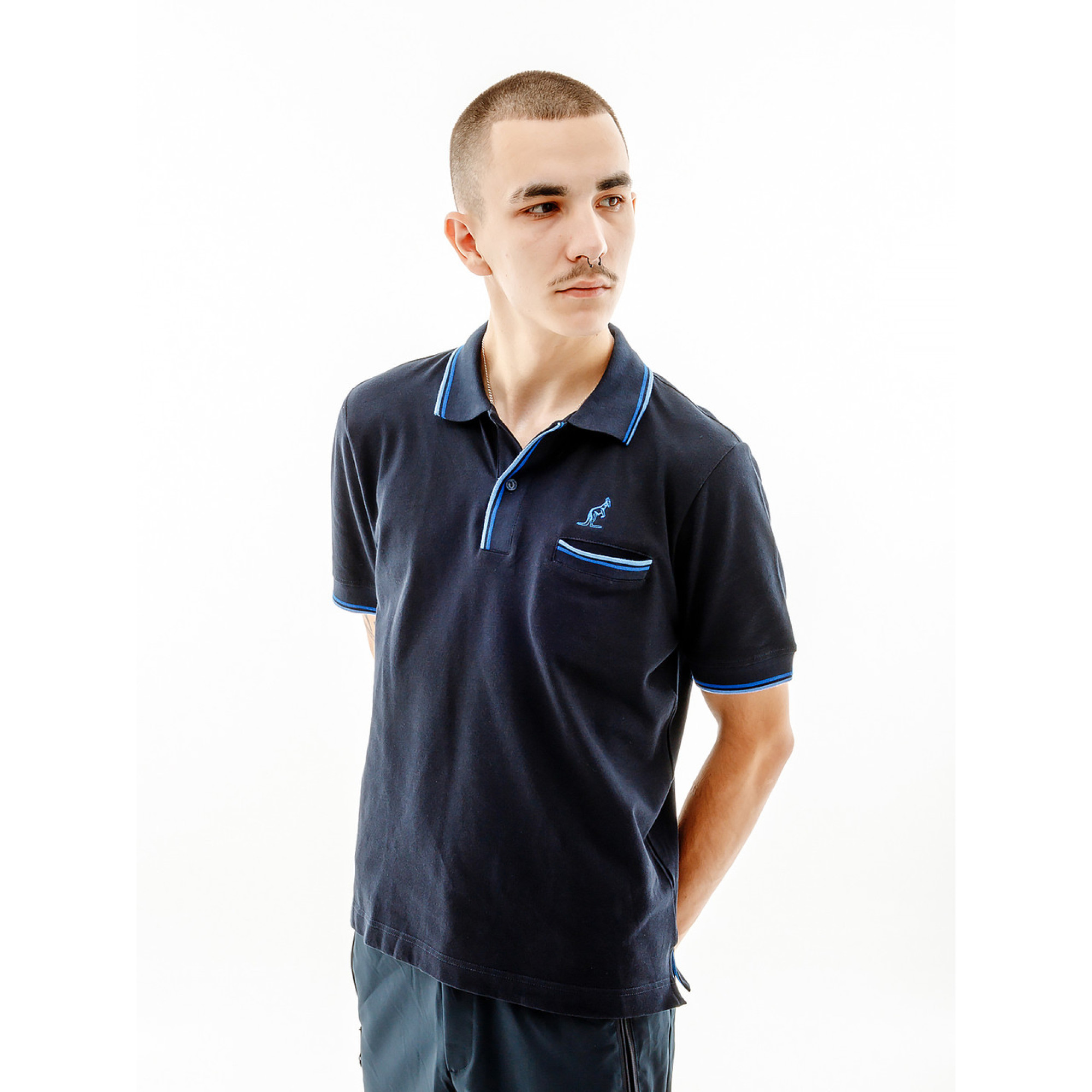 Чоловіча Футболка AUSTRALIAN CLASSY PIQUE' POLO R- FIT Синій XL (7dLSUPO0008-200A XL) - Robinzon.ua
