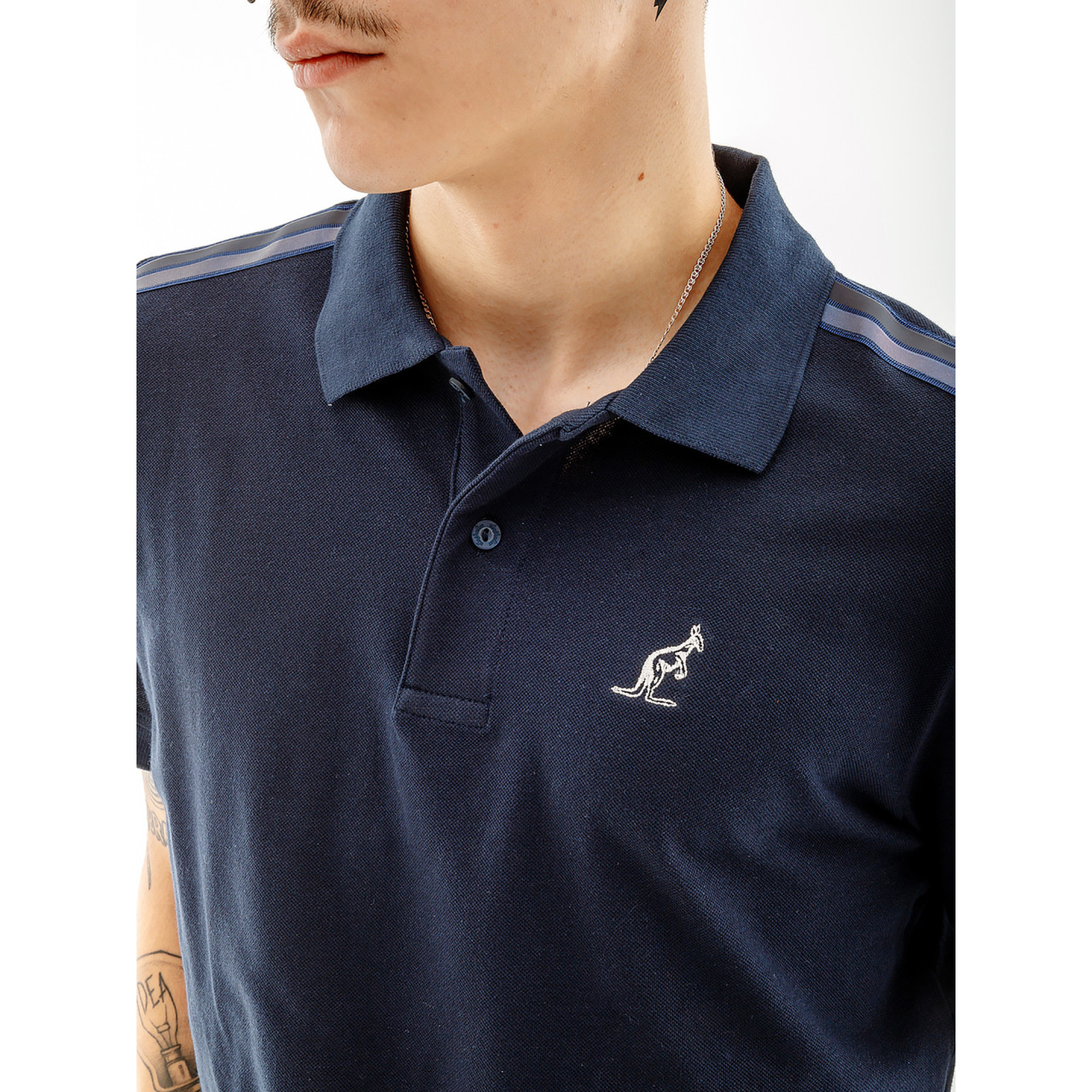 Чоловіча Футболка AUSTRALIAN TAPE STRIPE POLO CLUB PIQUE' Синій M (7dLSUPO0060-200 M) - 2 - Robinzon.ua