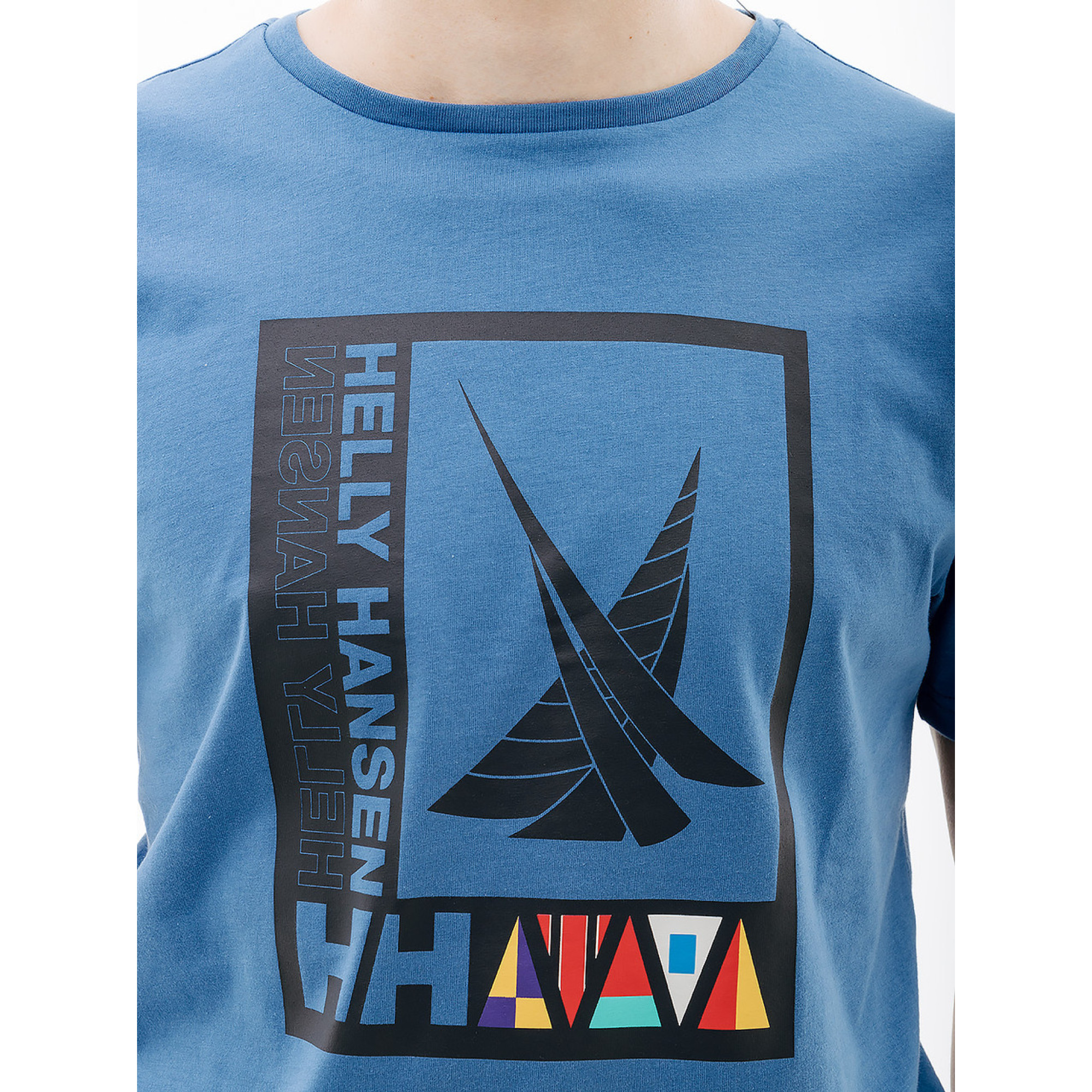 Мужская Футболка HELLY HANSEN SHORELINE T-SHIRT 2.0 Синий L (7d34222-636 L) - 3 - Robinzon.ua