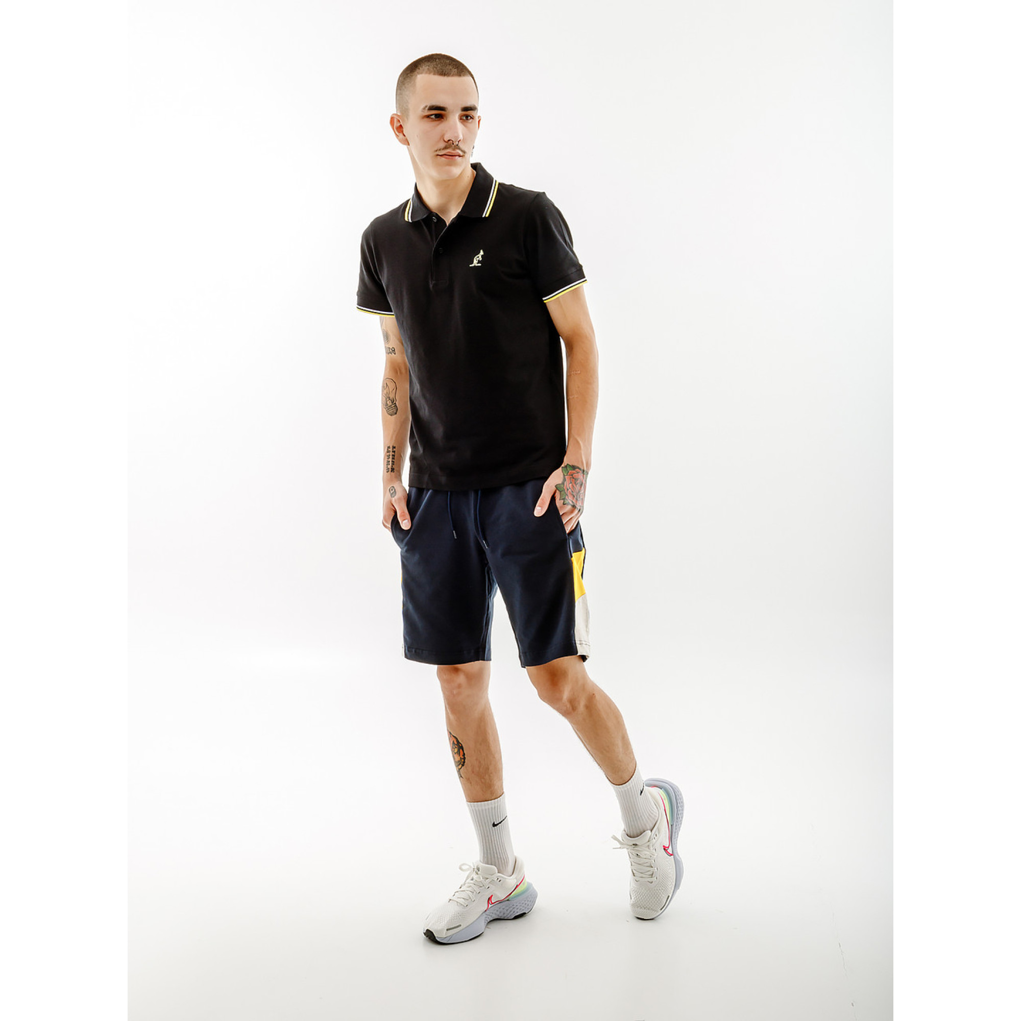 Чоловіча Футболка AUSTRALIAN 2-STRIPE PIQUE' POLO S-FIT Чорний 2XL (7dLSUPO0004-003A 2XL) - 2 - Robinzon.ua