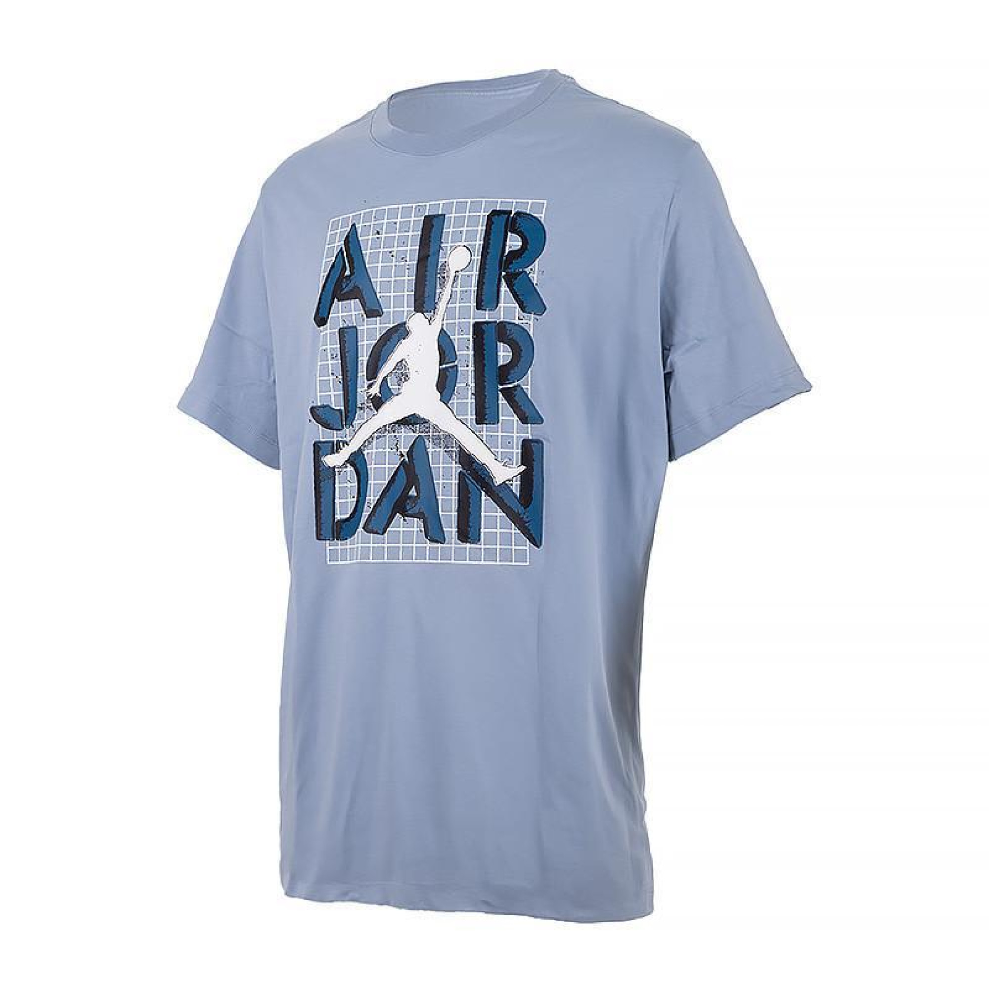 Чоловіча Футболка JORDAN M J BRAND JM STACK SS CREW Блакитний XL (7dFN5978-100 XL) - Robinzon.ua