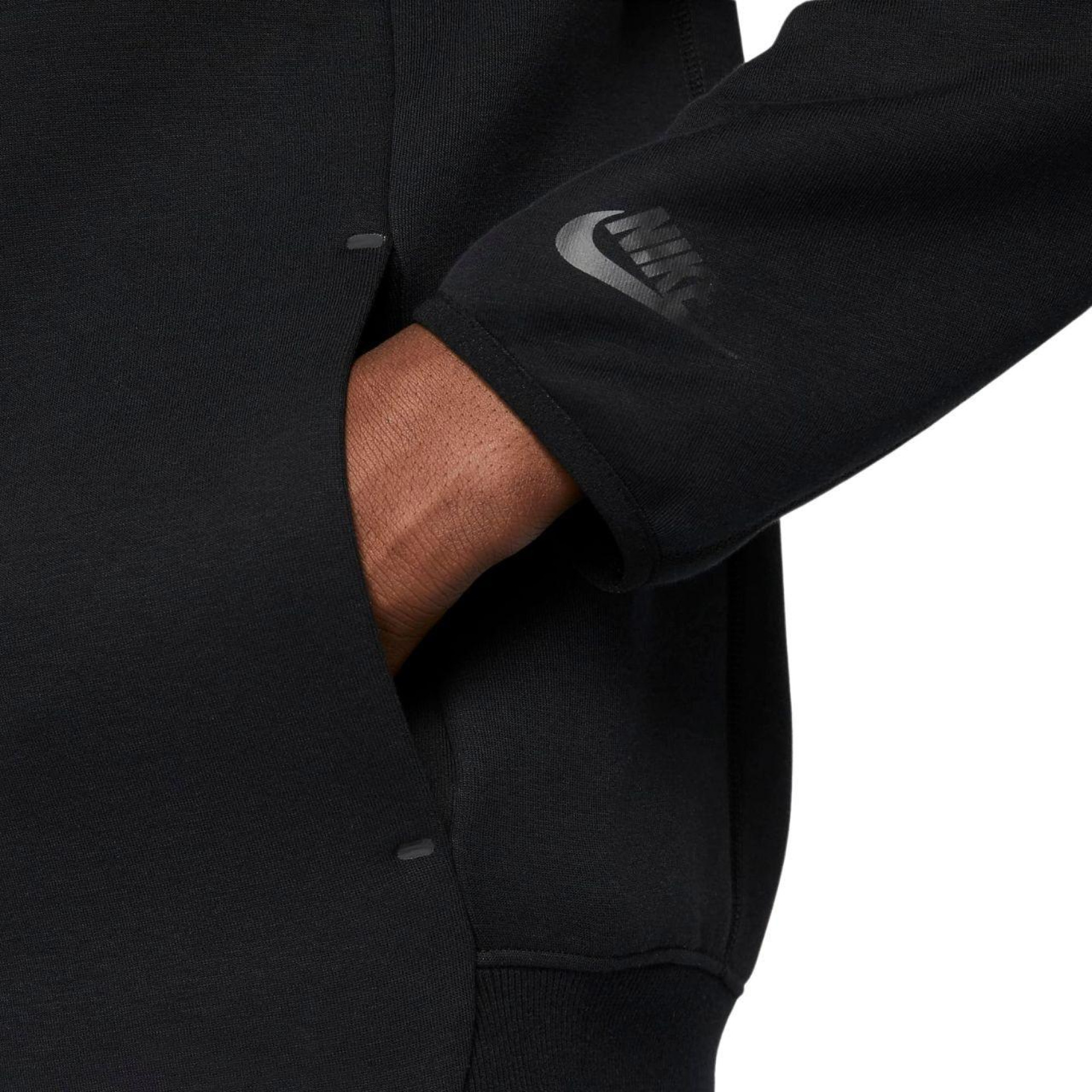 Чоловіча Кофта Nike M NK TCH FLC N98 JKT Чорний L (7dFB8008-010 L) - 4 - Robinzon.ua