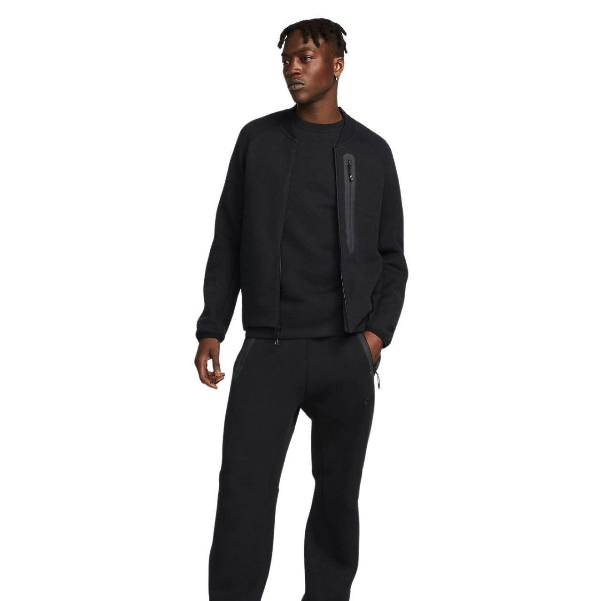 Чоловіча Кофта Nike M NK TCH FLC N98 JKT Чорний L (7dFB8008-010 L) - 2 - Robinzon.ua