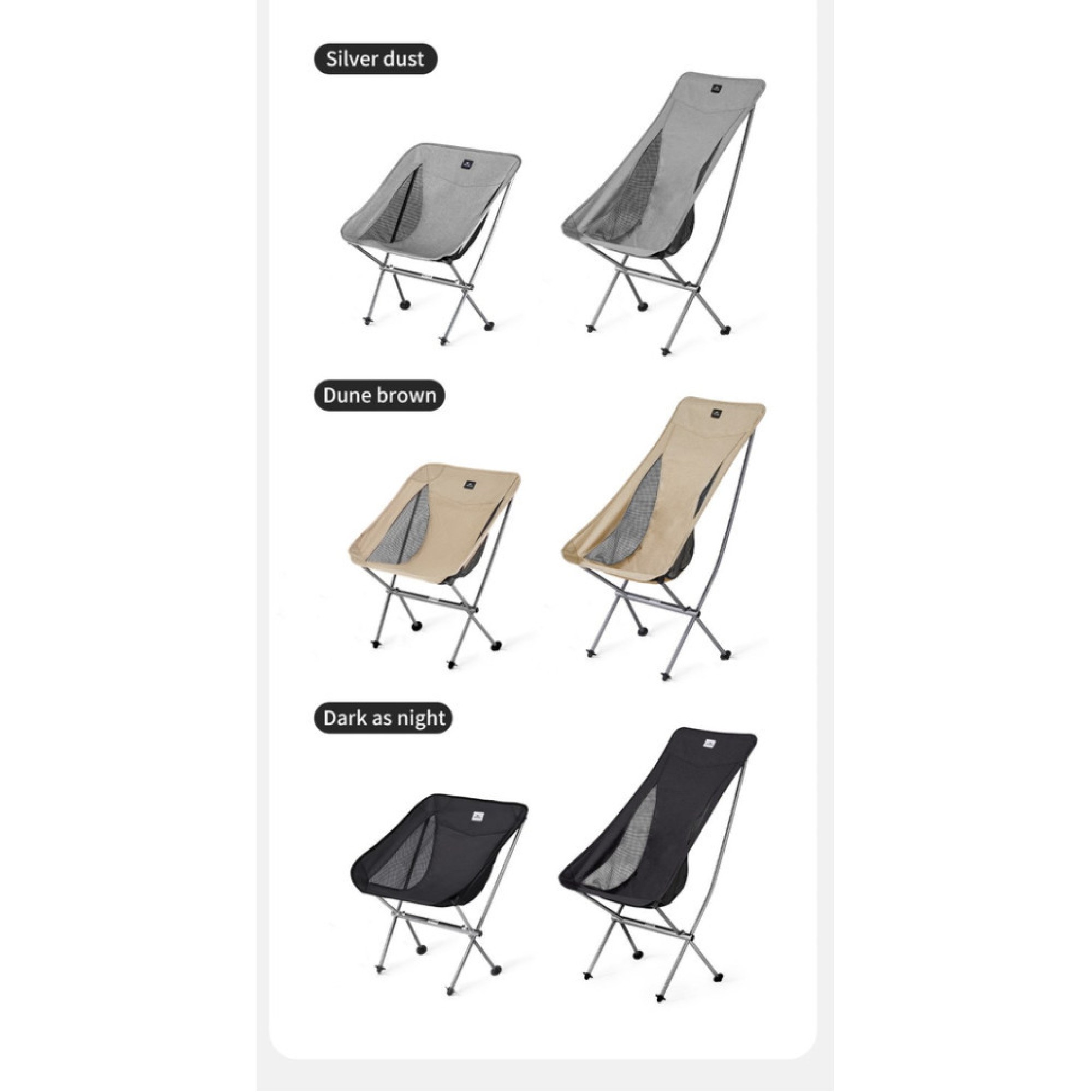 Крісло складане Naturehike Stellaluna L04 CNK2450JJ015, розмір M, алюміній, коричневий - 6 - Robinzon.ua