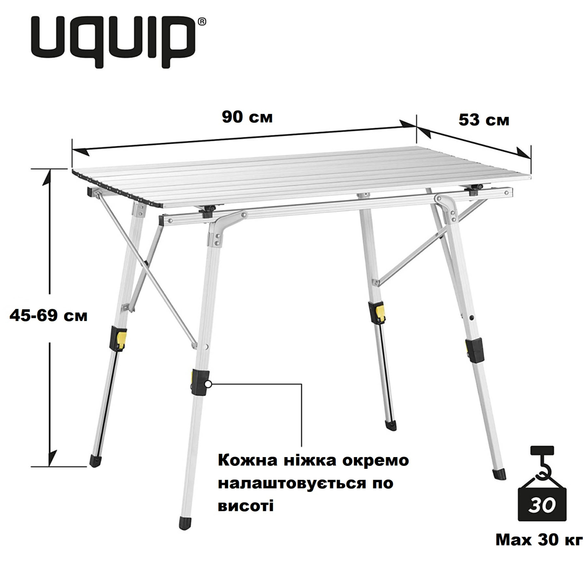 Стіл Uquip Variety M Grey (244112) - 6 - Robinzon.ua