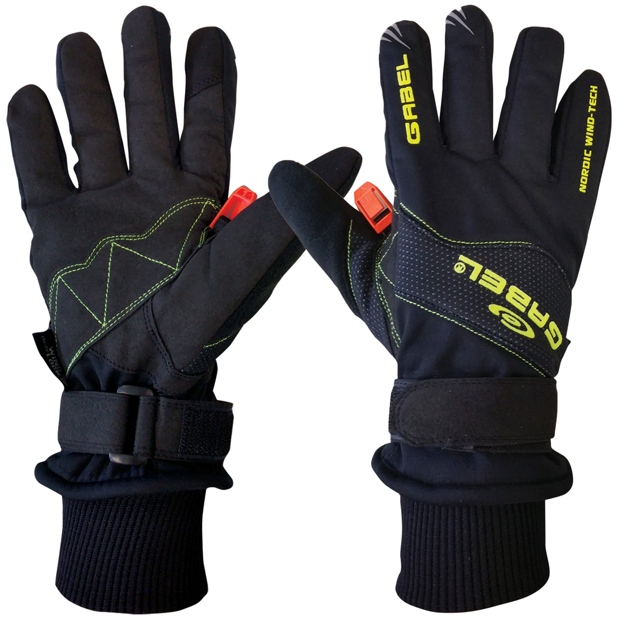 Рукавиці для скандинавської ходьби Gabel Wind Tech N.C.S. Black/Green M (8015012100008) - 2 - Robinzon.ua