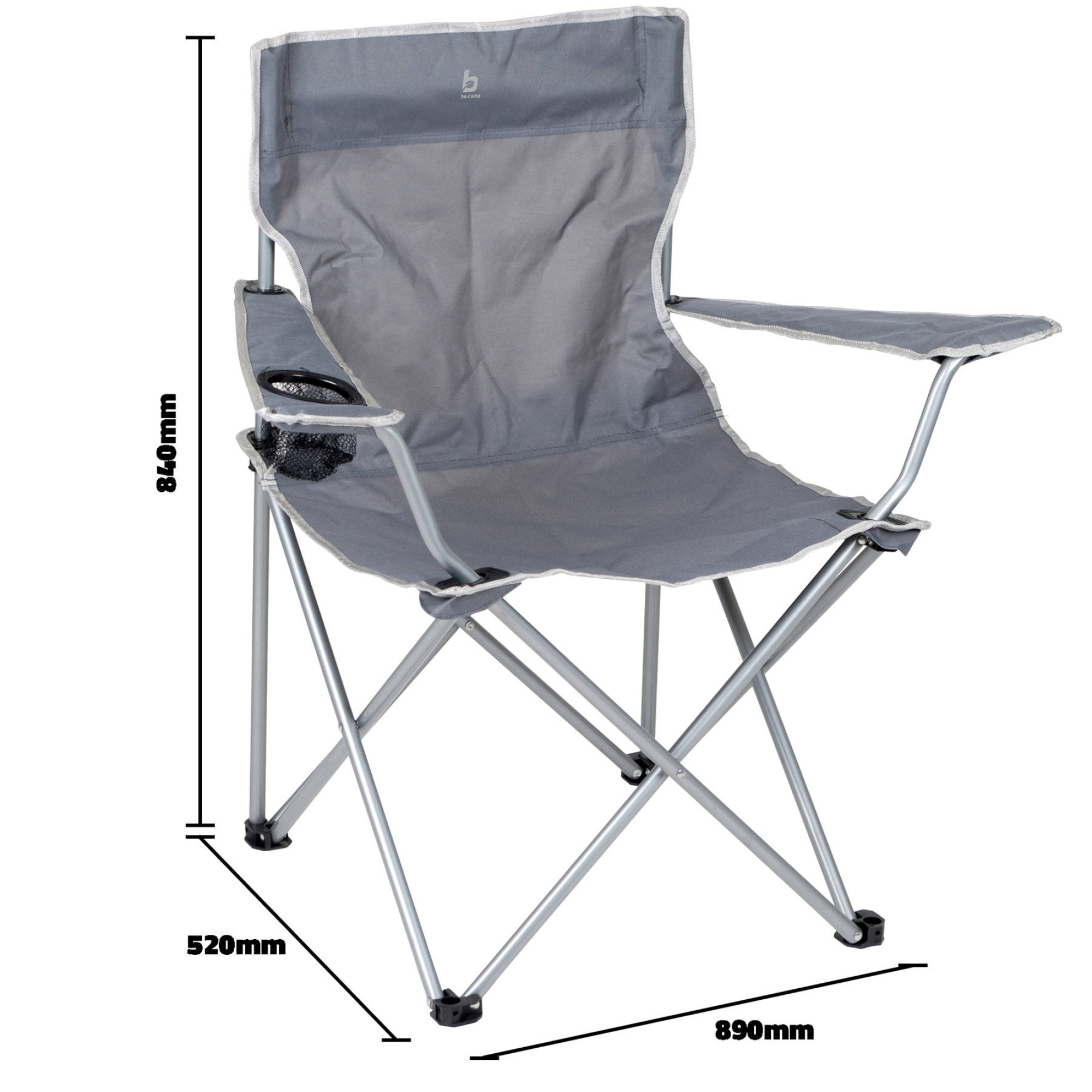 Кресло раскладное Bo-Camp Foldable Compact Grey (1267192) - 4 - Robinzon.ua