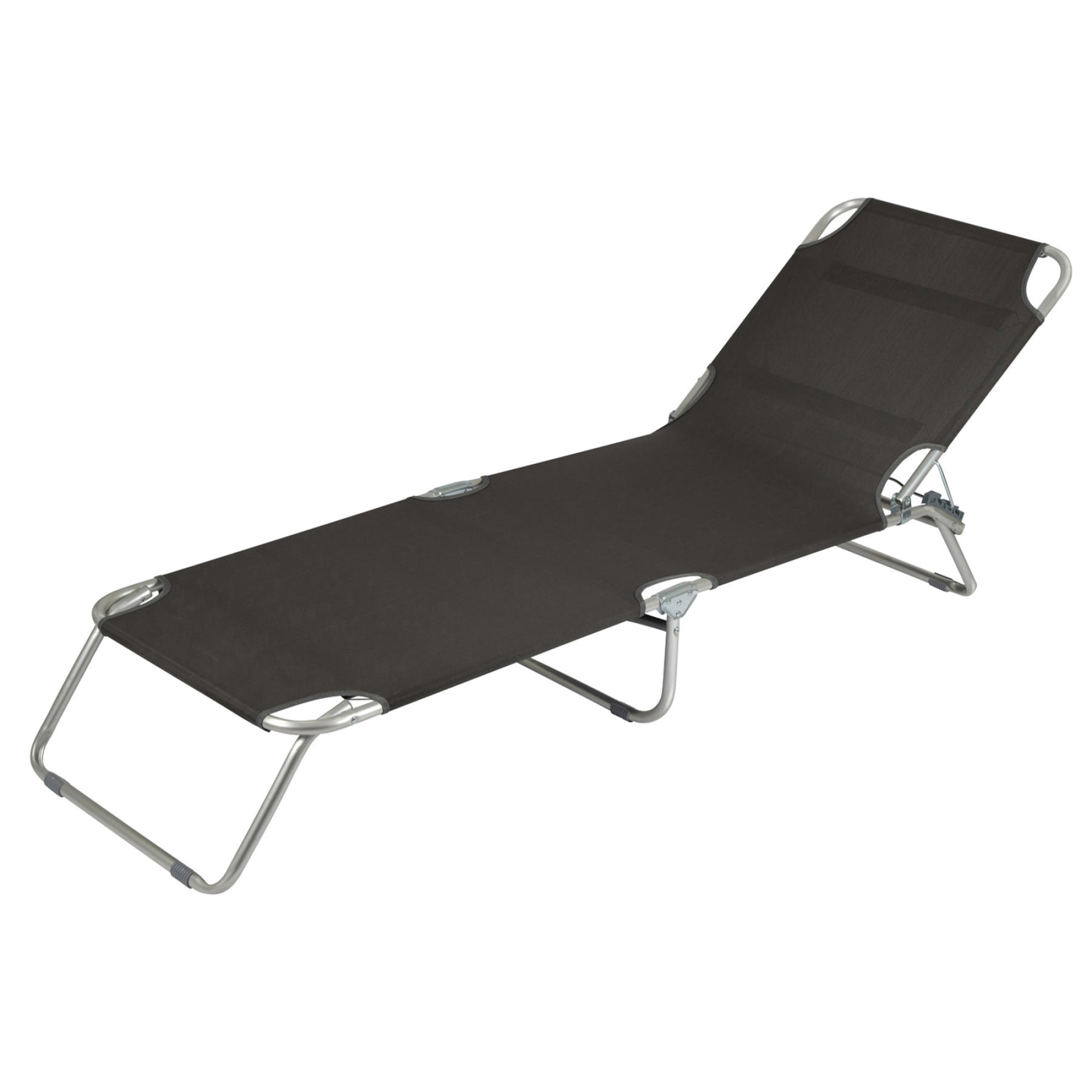 Ліжко розкладне Bo-Camp Sun Lounger 3 Positions Anthracite (1304480) - 1 - Robinzon.ua