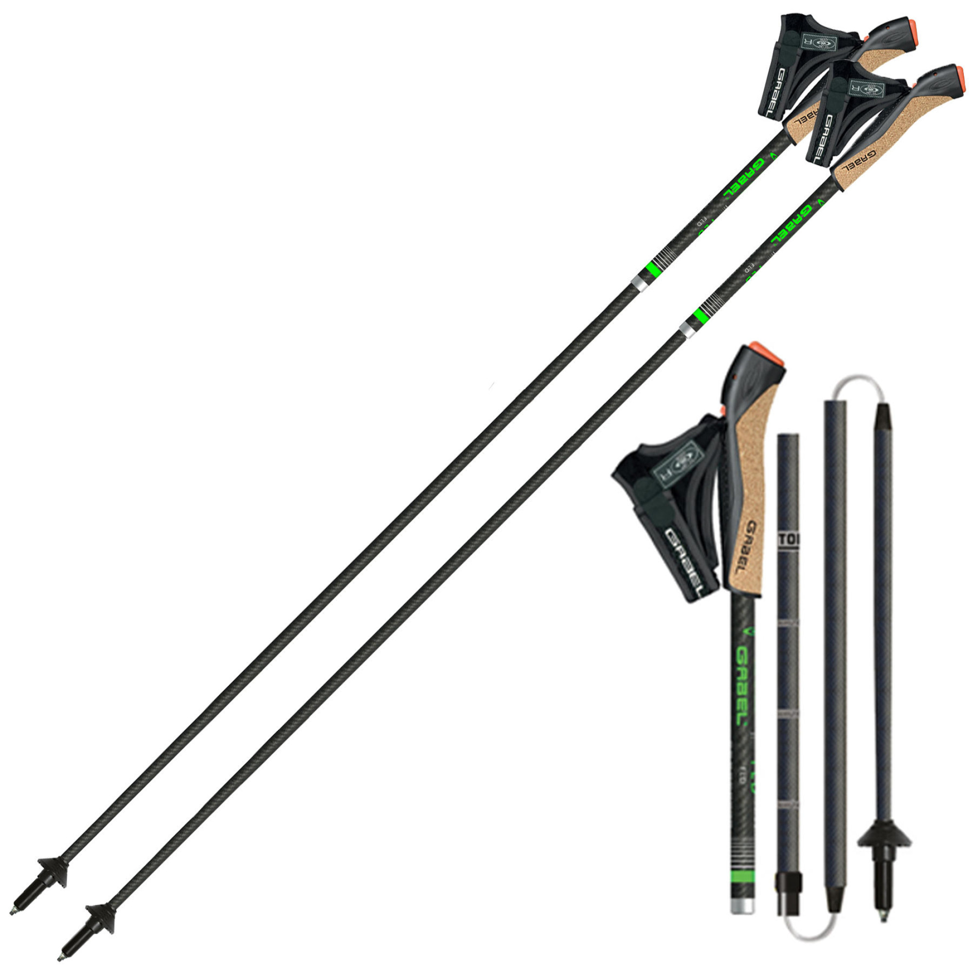 Палки для скандинавской ходьбы Gabel FLD Carbon 105 (7009400801050) - 3 - Robinzon.ua