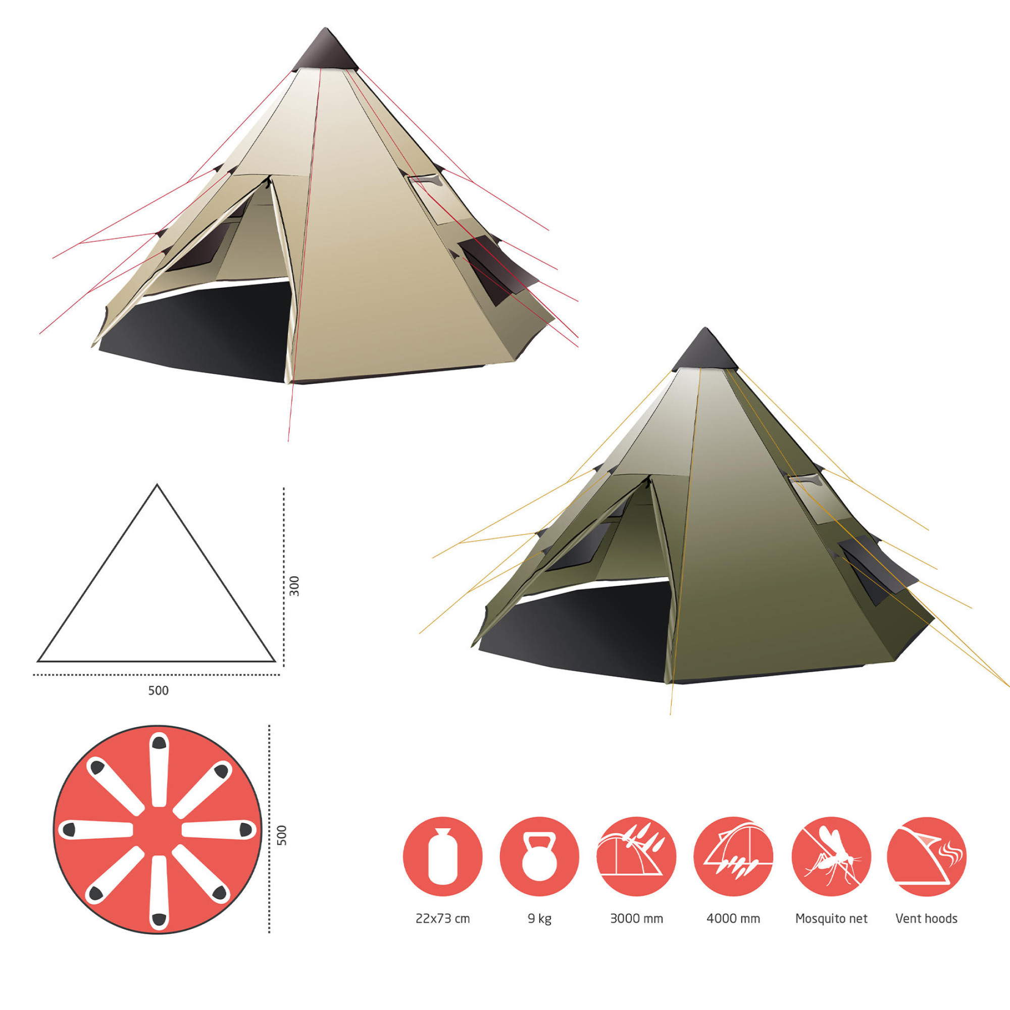 Намет Grand Canyon Black Falls 8 Capulet Olive (330039) - 6 - Robinzon.ua