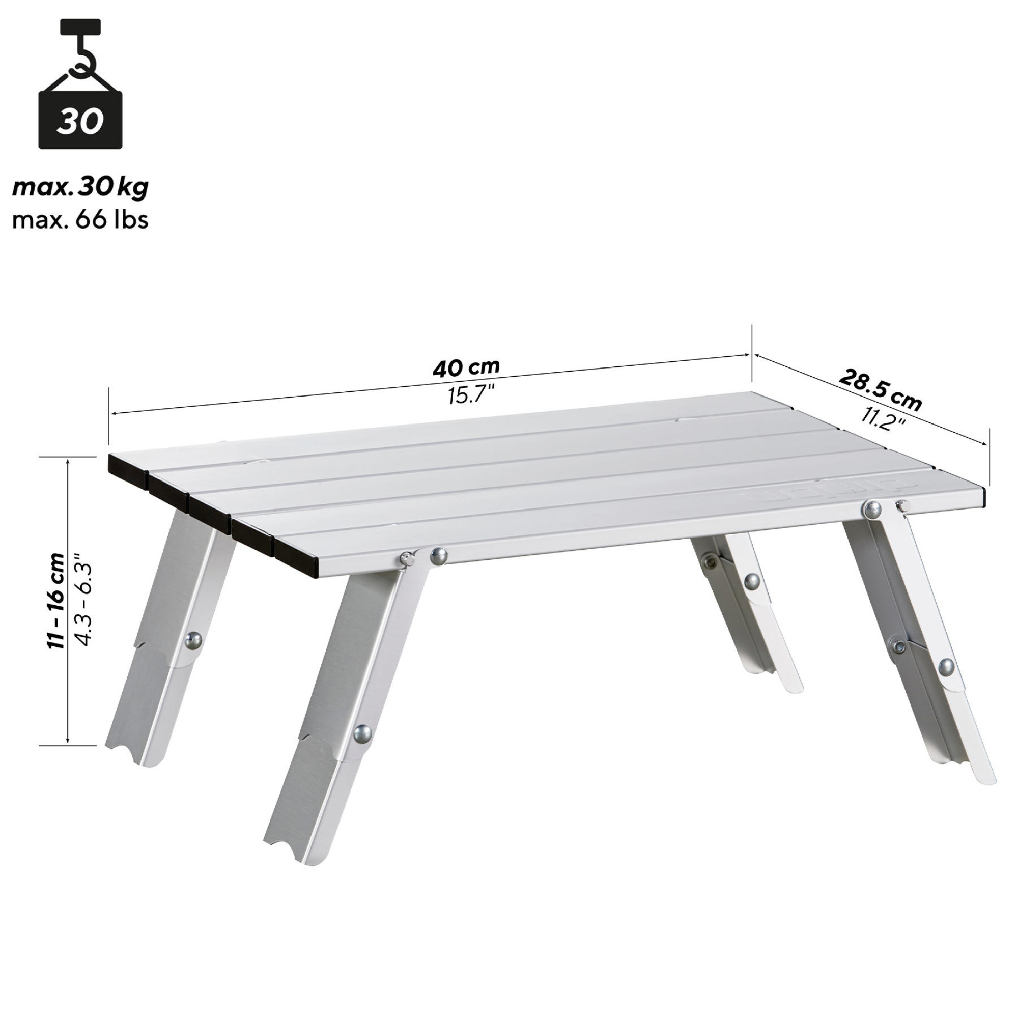 Стіл Uquip Handy Silver (244110) - 1 - Robinzon.ua