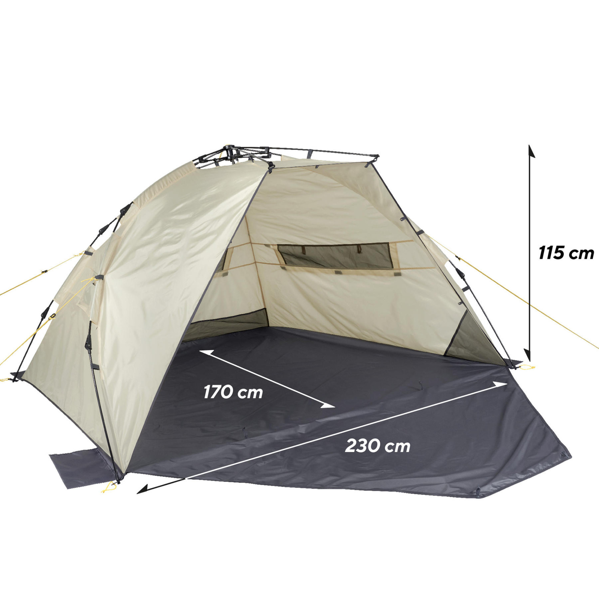 Намет Uquip Speedy XL UV 50+ Sand/Grey (241007) - 5 - Robinzon.ua