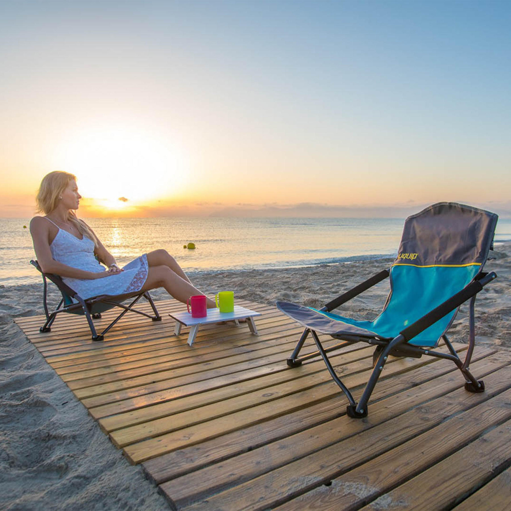 Набір крісел розкладних Uquip Sandy Blue/Grey х 2 шт (244403) - 1 - Robinzon.ua