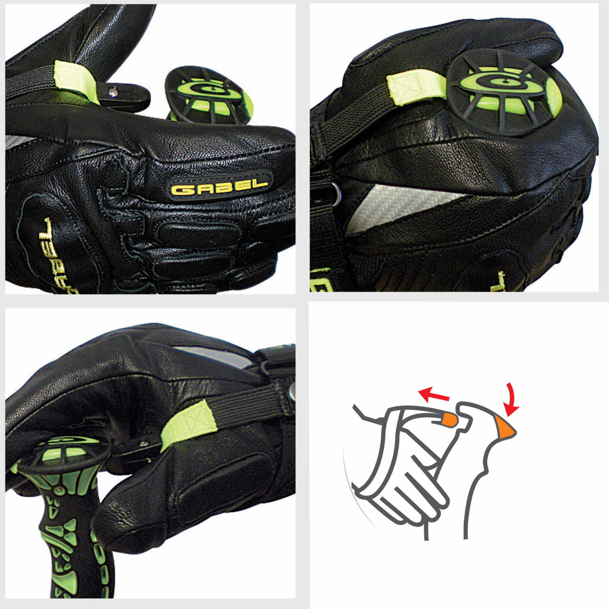 Палиці лижні Gabel HS-R Black/Red 130 (7009150091300) - 1 - Robinzon.ua