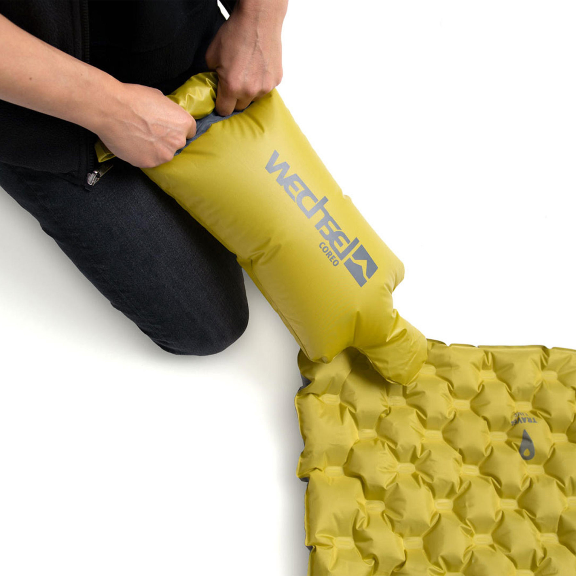 Коврик надувной Wechsel Coreo Double-Tube TL Lemon/Grey (233122) - 2 - Robinzon.ua