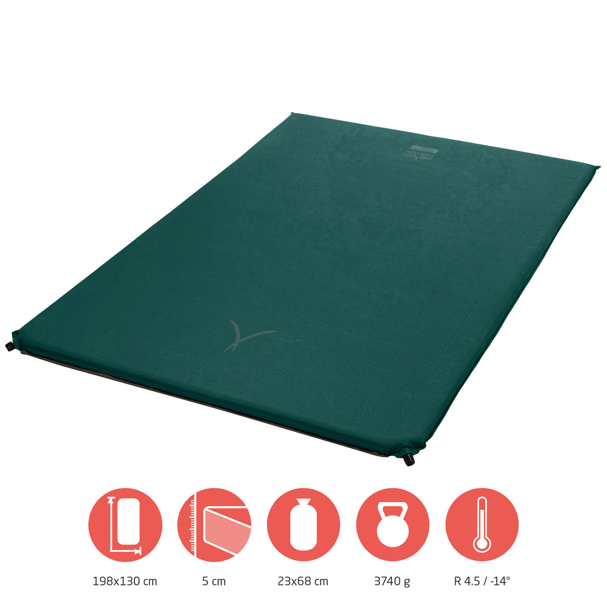 Килимок самонадувний Grand Canyon Hancock 5.0 Double Botanical Garden (350016) - 5 - Robinzon.ua