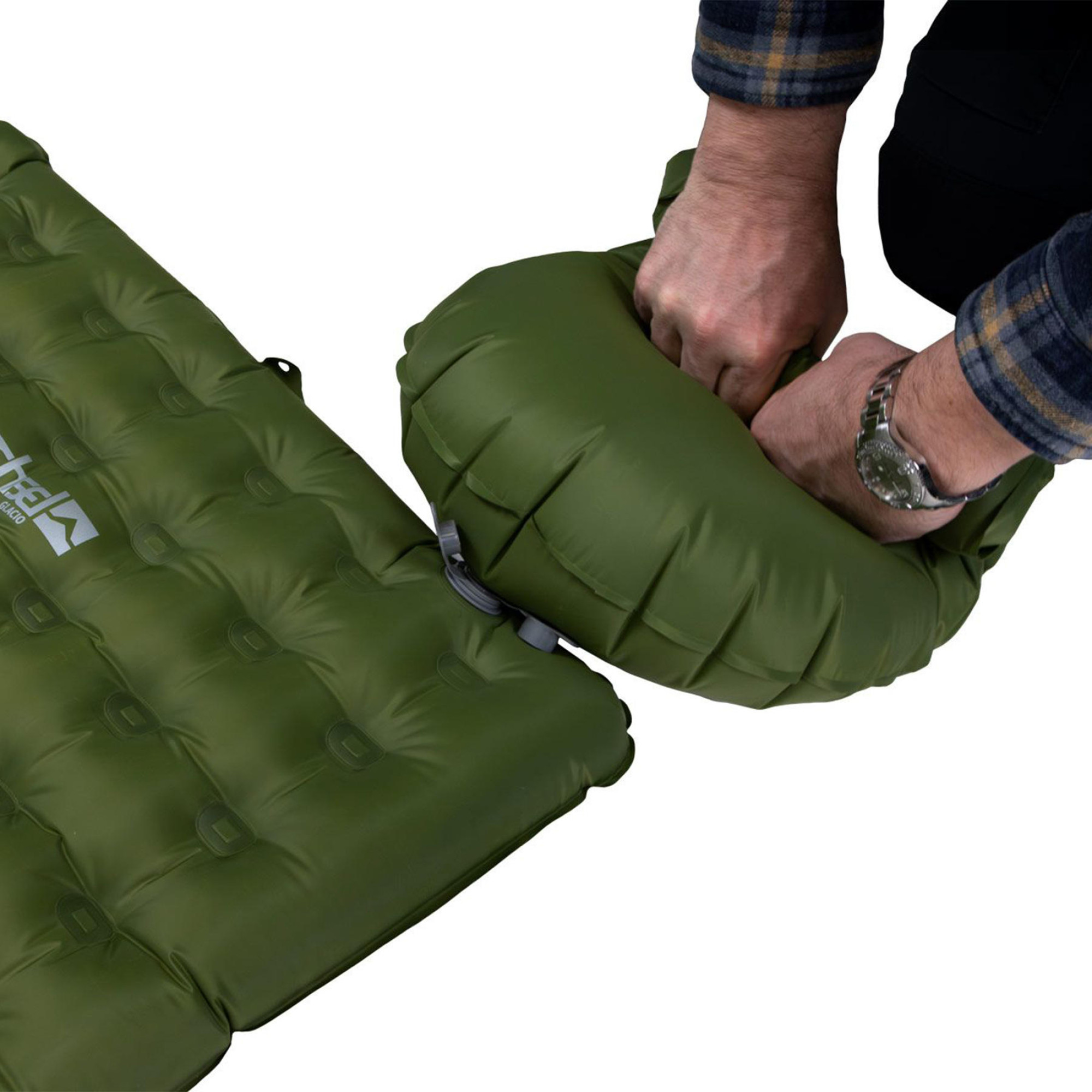 Килимок надувний Wechsel Glacio L 186 x 64 x 8 cm TL Olive (233123) - Robinzon.ua