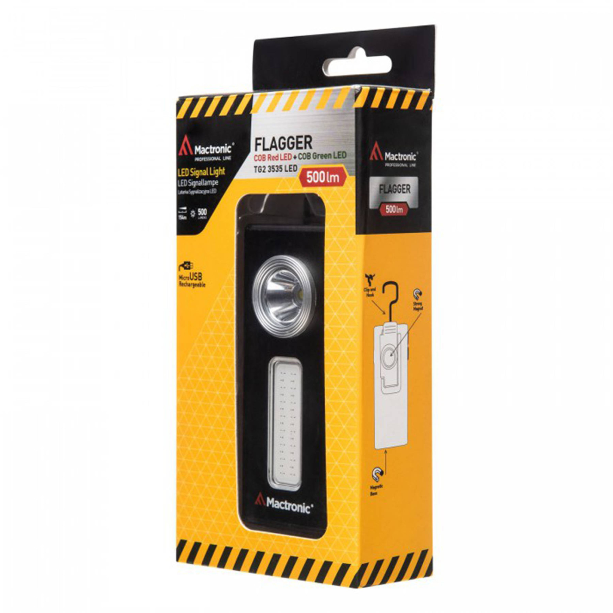 Ліхтар професійний Mactronic Flagger (500 Lm) Cool White/Red/Green USB Rechargeable (PHH0072) - 5 - Robinzon.ua