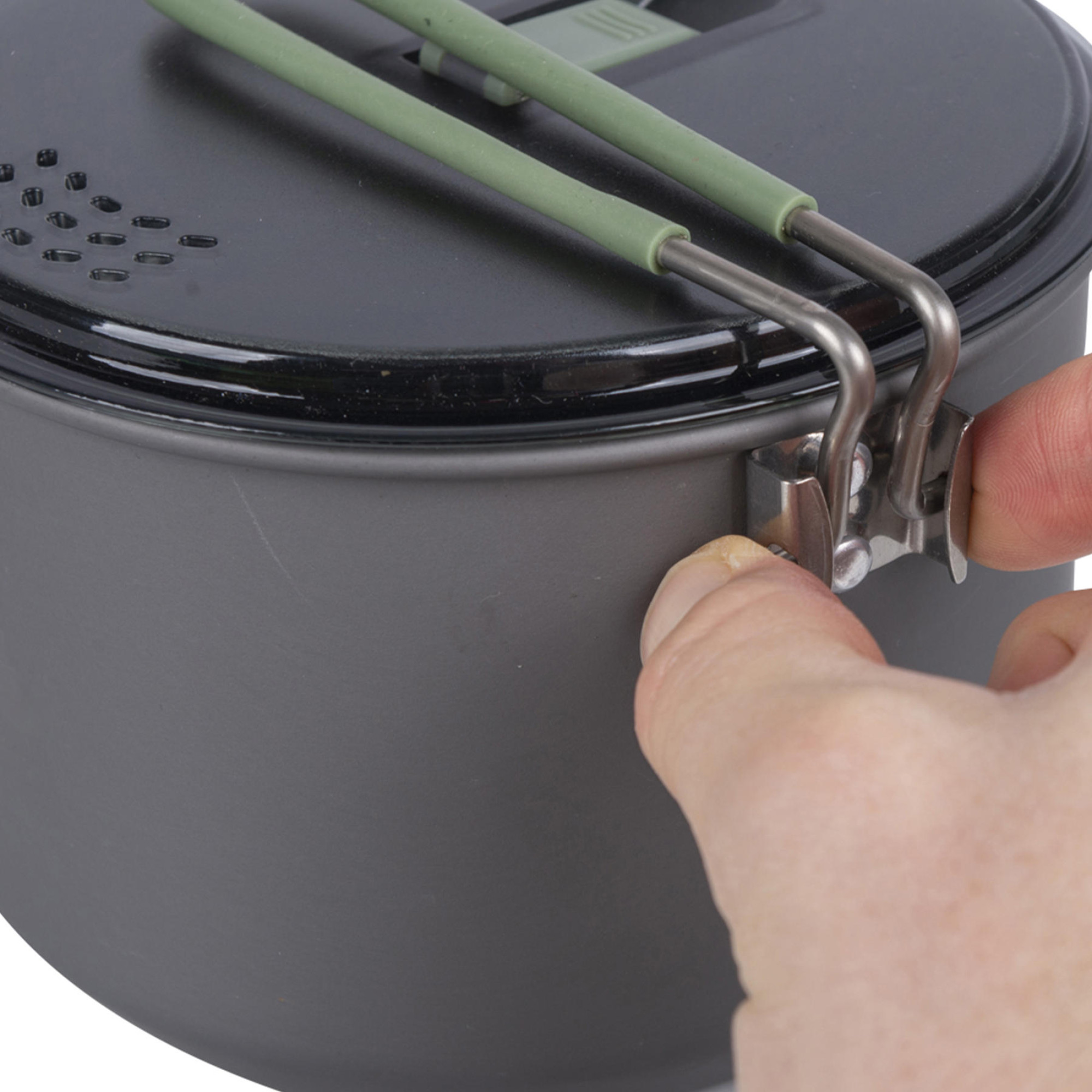 Каструля Bo-Camp Explorer Hard Anodized 1L Grey/Green (2200236) - 5 - Robinzon.ua