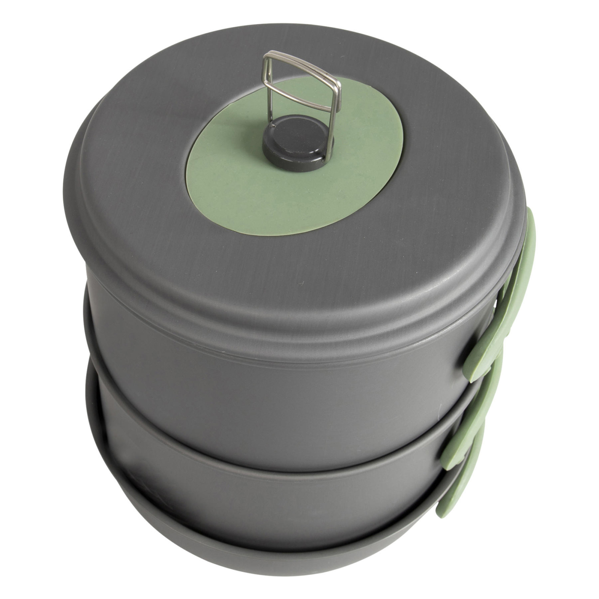 Набір посуду Bo-Camp Explorer XL 4 Pieces Hard Anodized Grey/Green (2200249) - 5 - Robinzon.ua