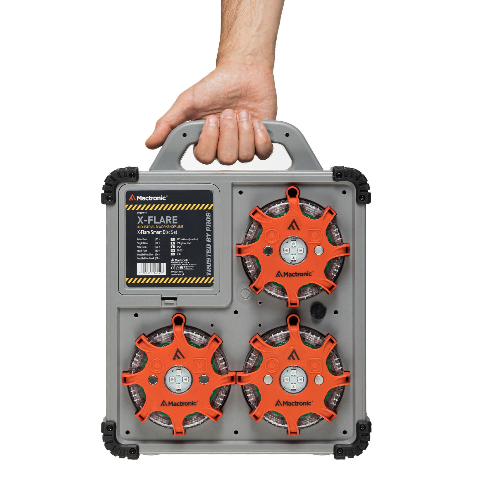 Комплект ліхтарів професійних Mactronic X-Flare (30 Lm) Red/Blue/Amber Recharg 12/220V (PSD0112) - 4 - Robinzon.ua