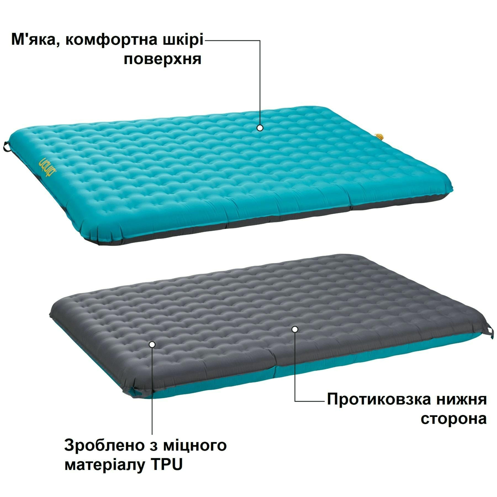 Матрац надувний Uquip Betty Double Petrol/Grey (243108) - 2 - Robinzon.ua