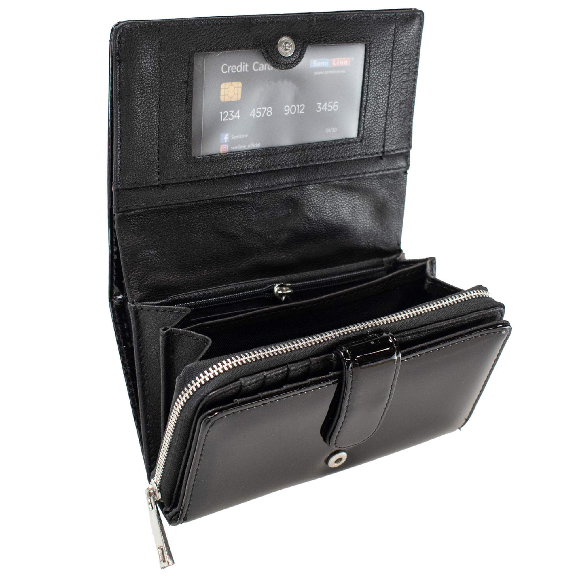 Кошелек женский кожаный Semi Line RFID Black (P8229-0) - 3 - Robinzon.ua