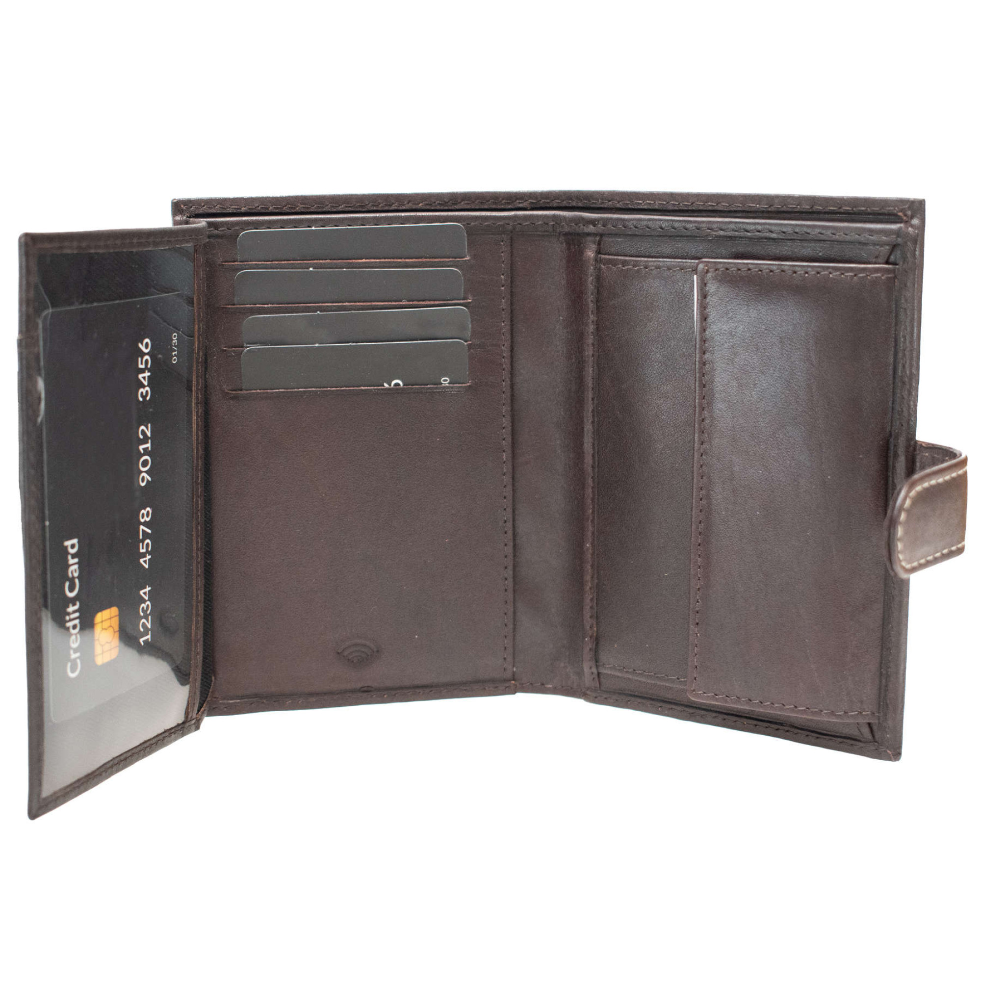 Портмоне чоловіче шкіряне Semi Line RFID Brown (P8266-1) - 2 - Robinzon.ua