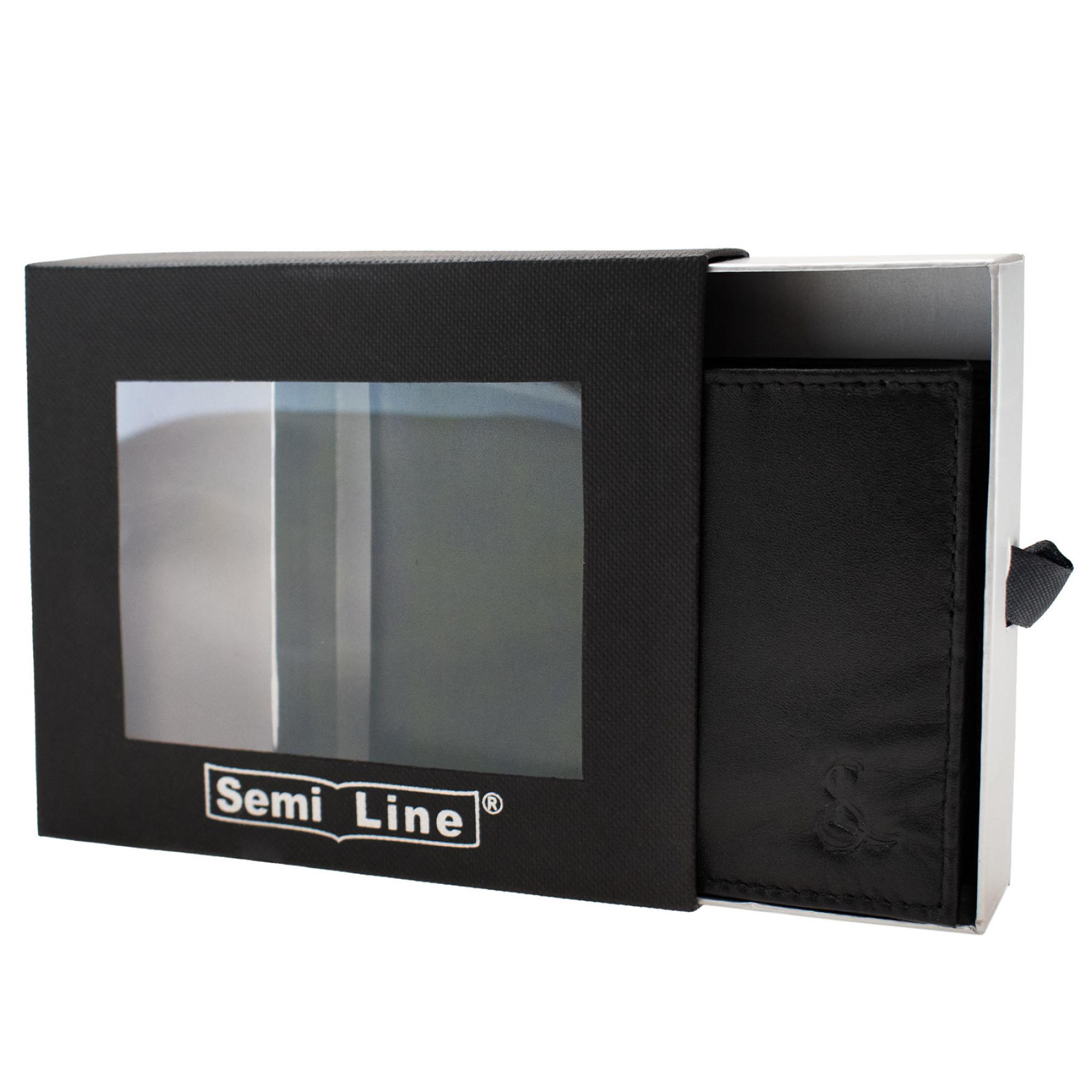 Портмоне чоловіче шкіряне Semi Line RFID Black (P8276-0) - 2 - Robinzon.ua