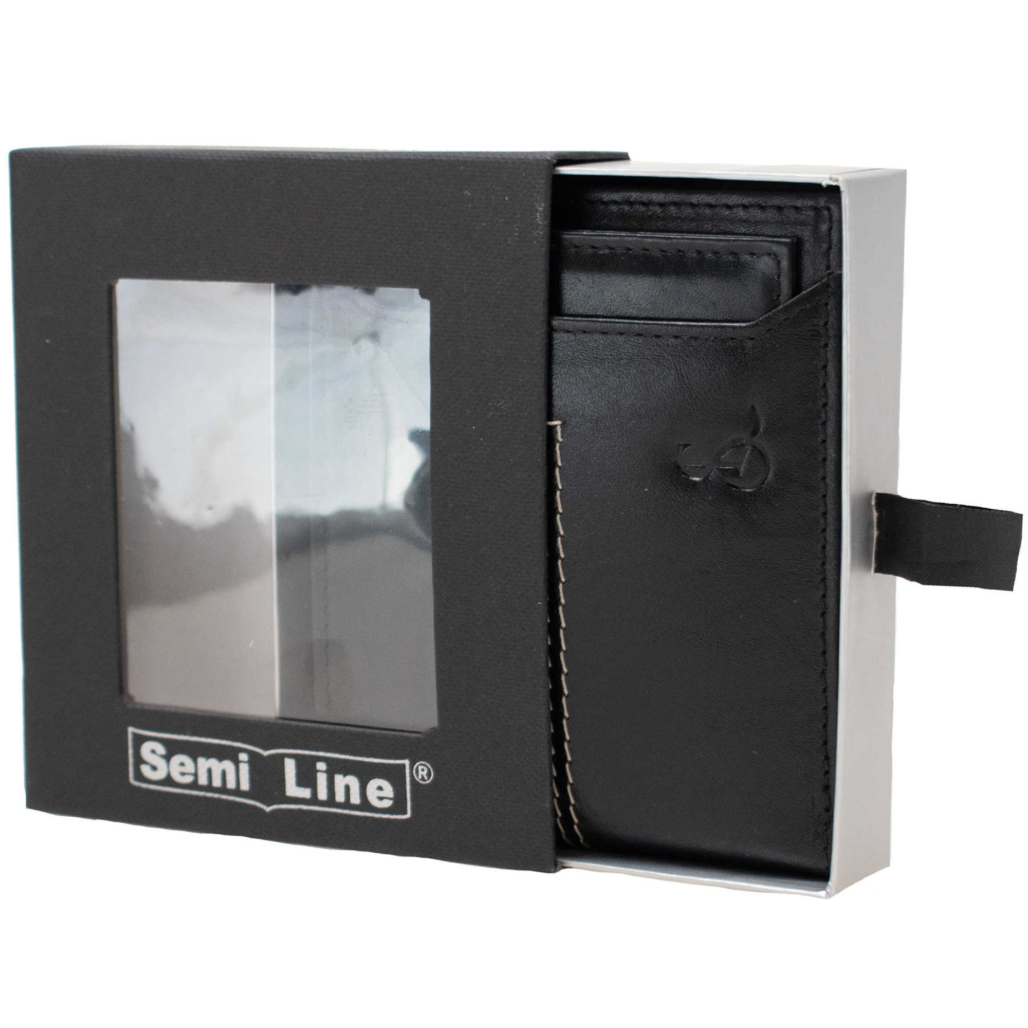 Портмоне чоловіче шкіряне Semi Line RFID Black (P8267-0) - 1 - Robinzon.ua