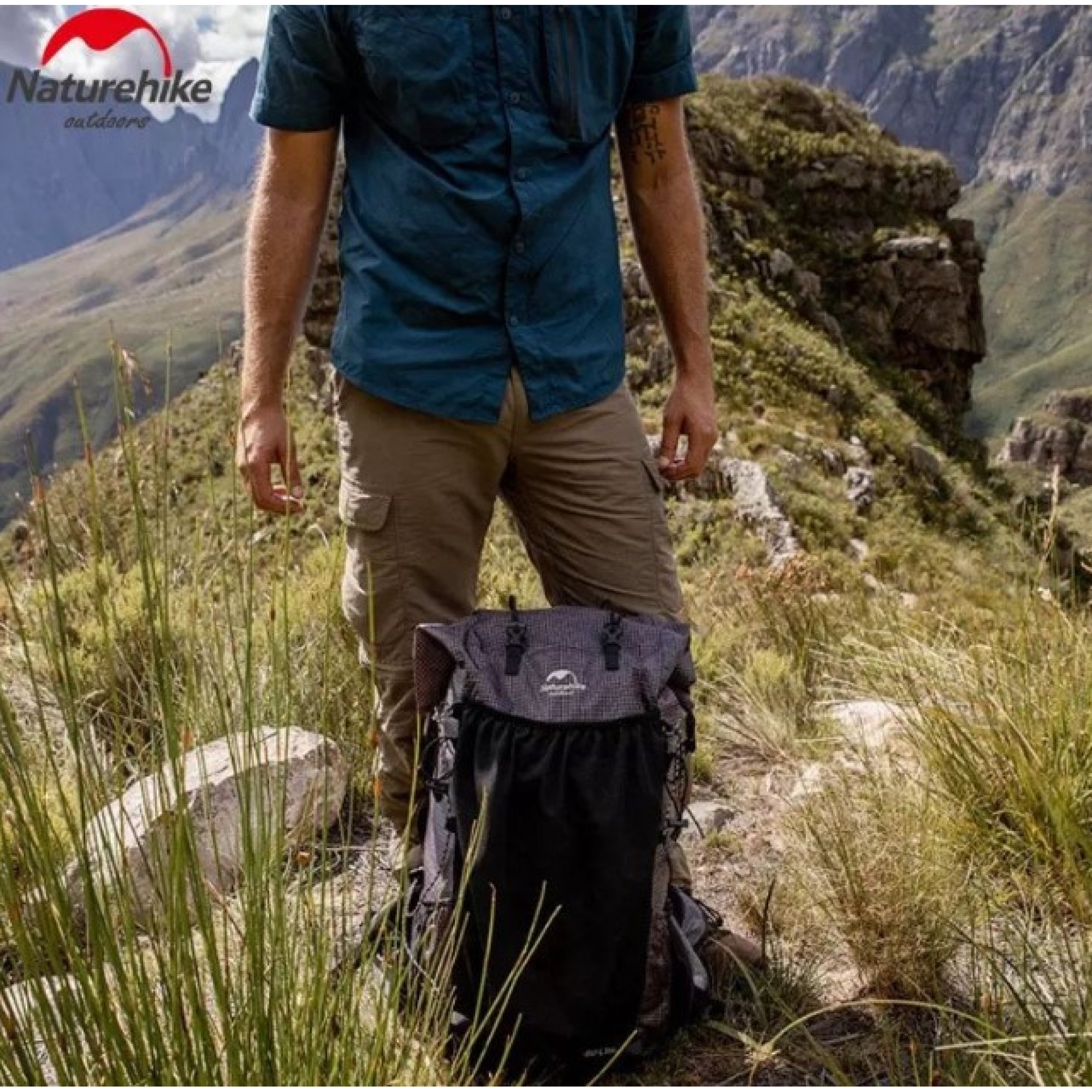 Рюкзак туристический Naturehike 40 + 5 л черный NH20BB113. - 5 - Robinzon.ua