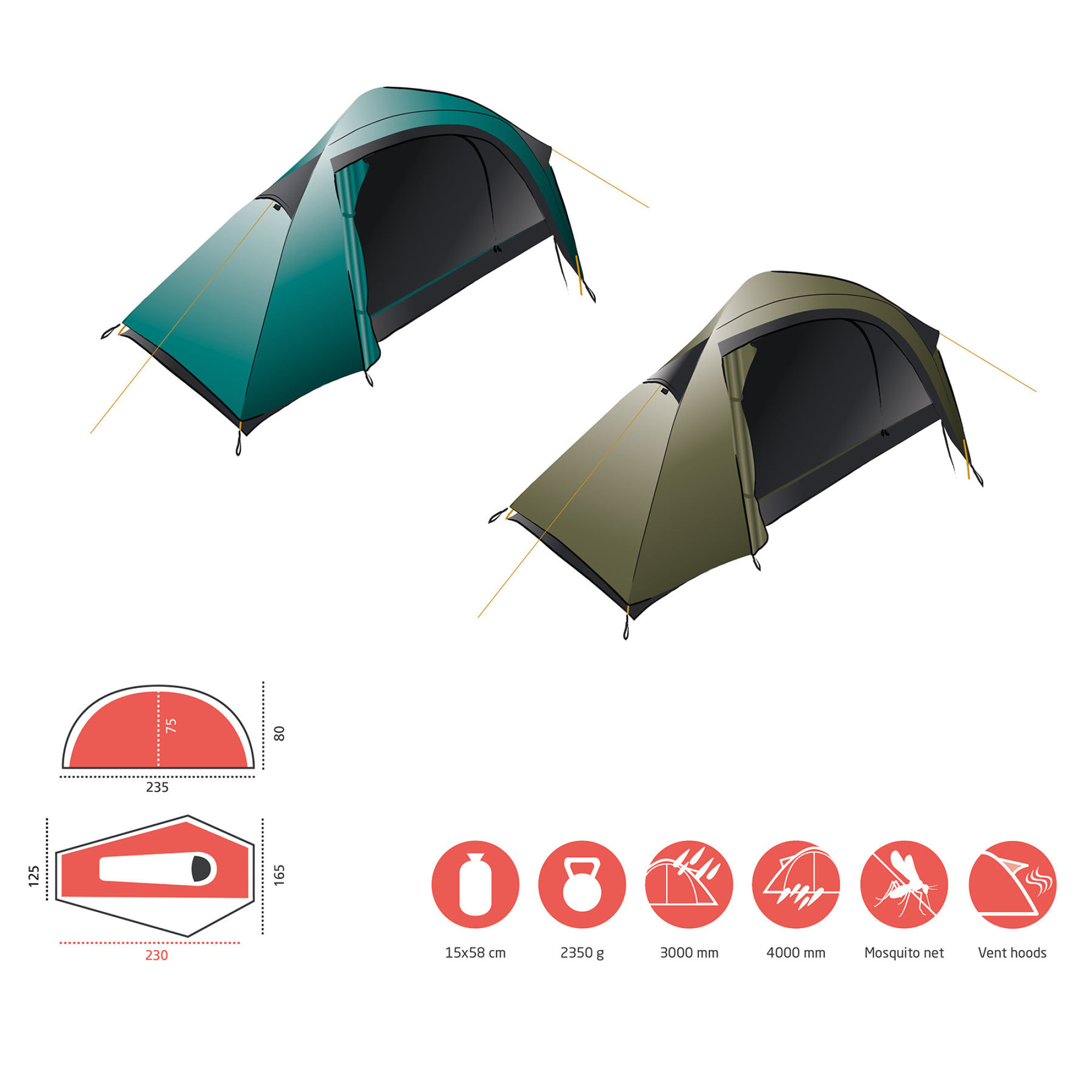 Намет Grand Canyon Apex 1 Alu Capulet Olive (30921258) - 2 - Robinzon.ua