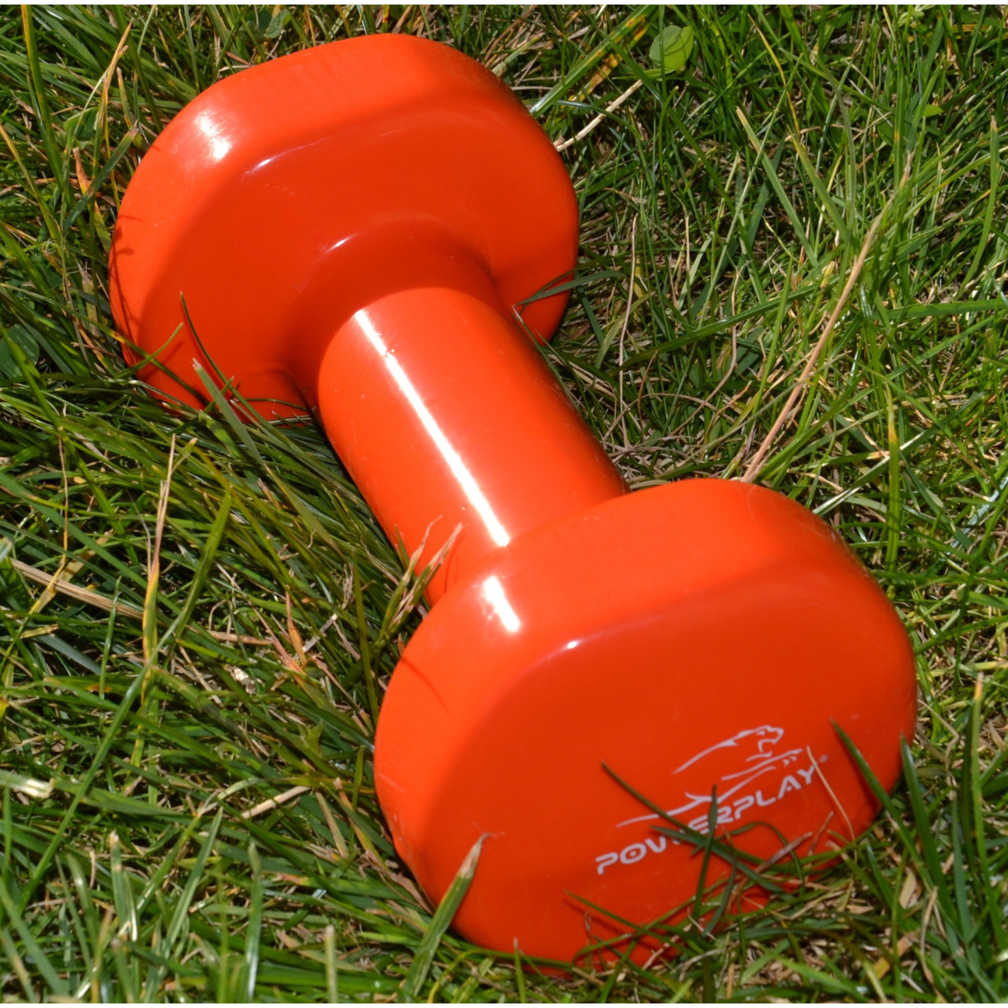 Гантель PowerPlay 4125 виниловая 1 кг Оранжевая - 6 - Robinzon.ua