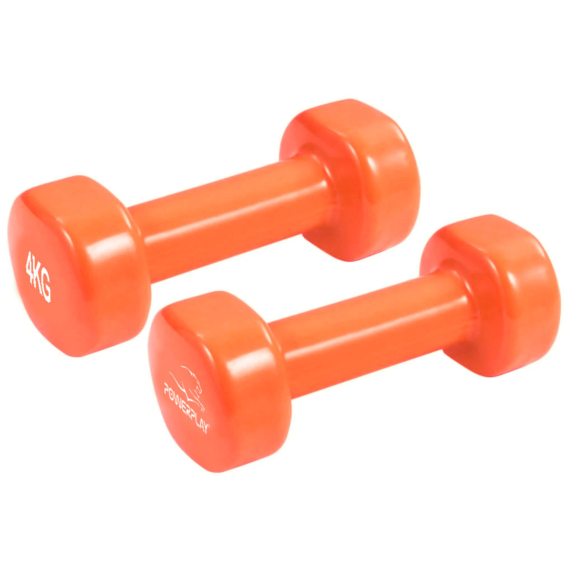 Гантель вінілова PowerPlay 4125 Achilles 2*4 кг.Помаранчеві (2шт.) - 6 - Robinzon.ua
