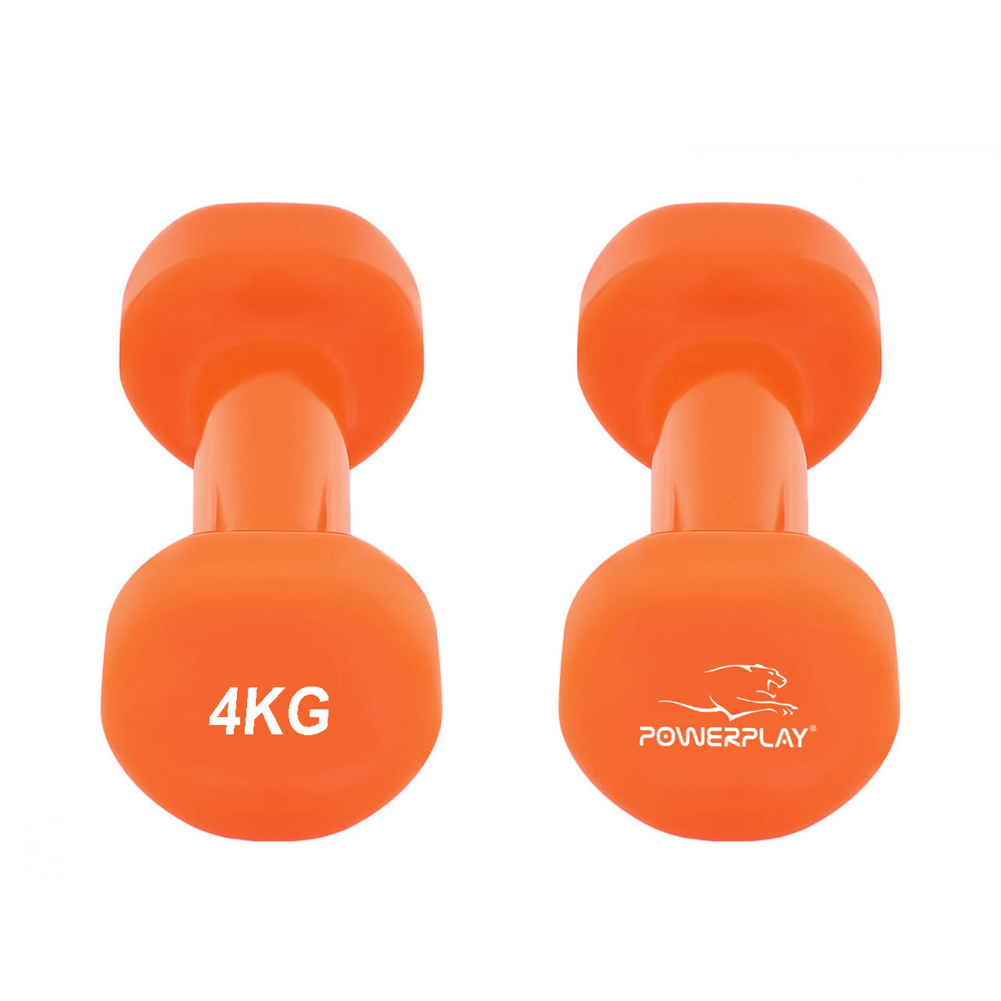 Гантель вінілова PowerPlay 4125 Achilles 2*4 кг.Помаранчеві (2шт.) - 5 - Robinzon.ua