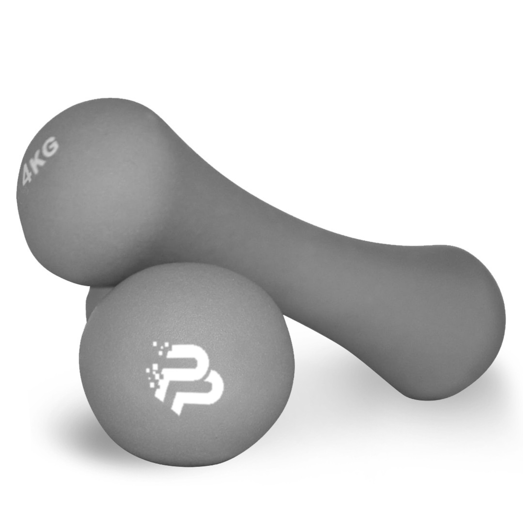 Гантель неопренова PowerPlay 4126 Spartacus 2*4 кг. Сіріі (2шт.) - 1 - Robinzon.ua