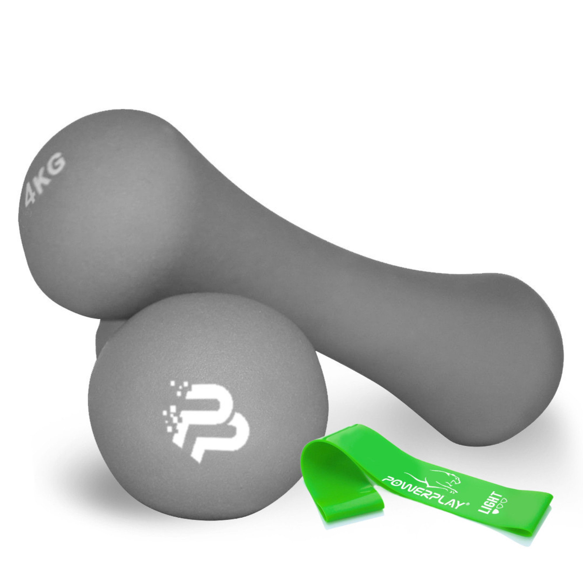 Гантель неопренова PowerPlay 4126 Spartacus 2*4 кг. Сіріі (2шт.) Гантель неопренова PowerPlay 4126 Spartacus 2*4 кг. Сіріі (2шт.) - Robinzon.ua